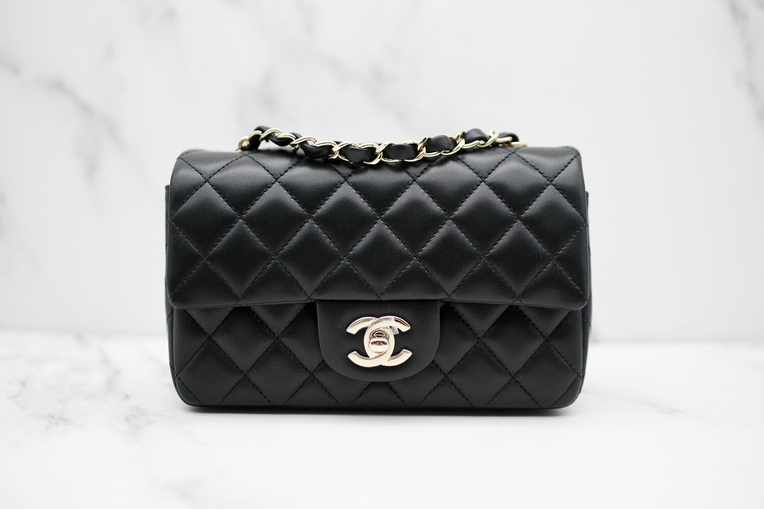 Chanel Mini Flap Bag in Light Gold Hardware, Luxury, Bags
