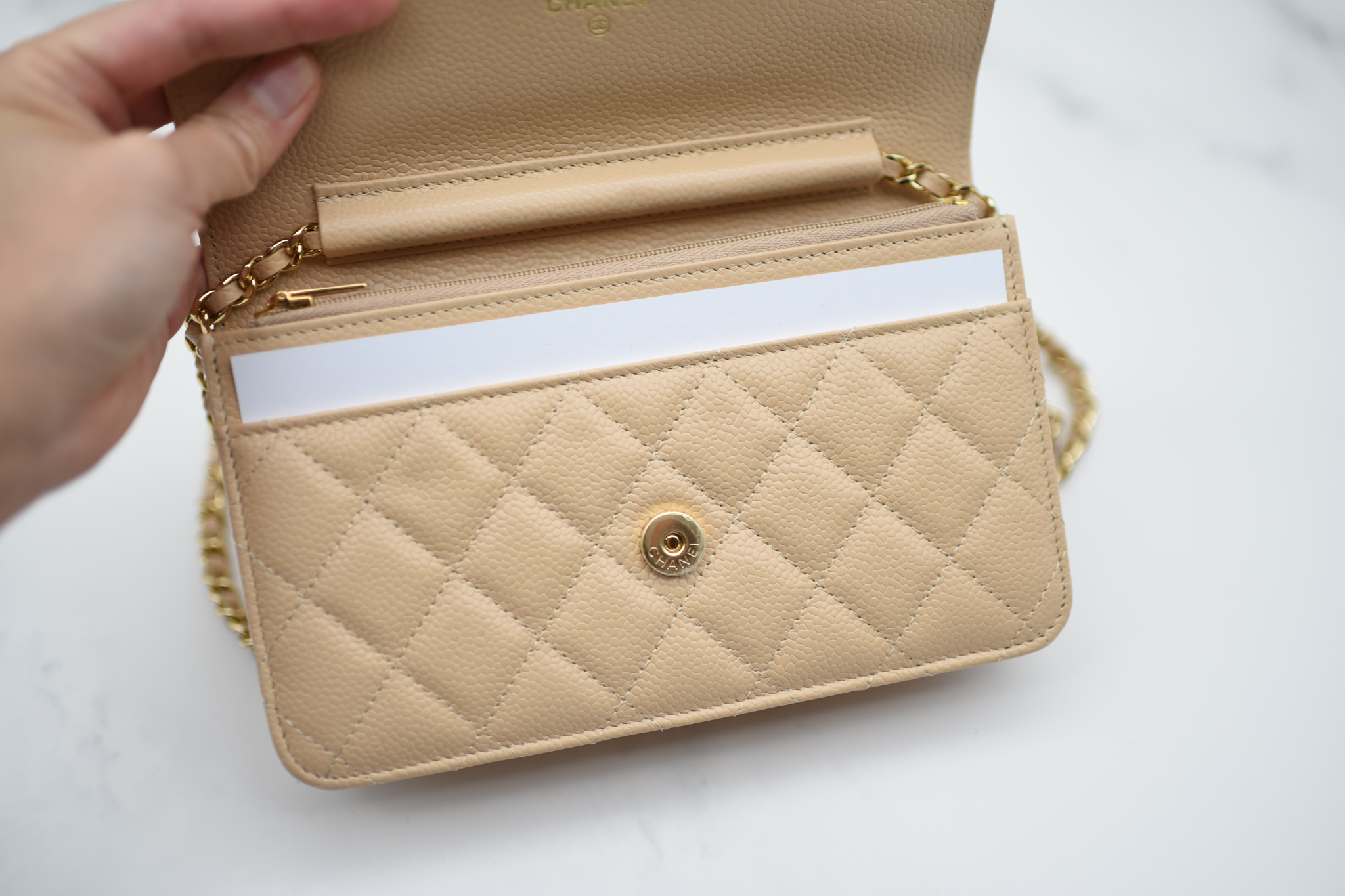 Chanel Wallet on Chain, Beige Clair Caviar Leather, Gold Hardware, New in  Box GA003 - Julia Rose Boston