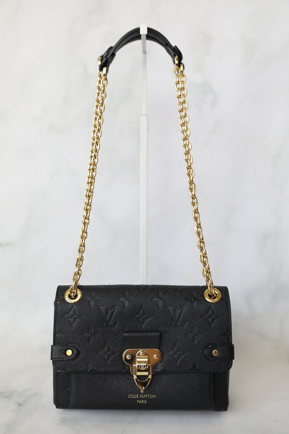 Louis Vuitton Vavin BB, Black Empreinte Leather with Gold Hardware, Preowned in Box