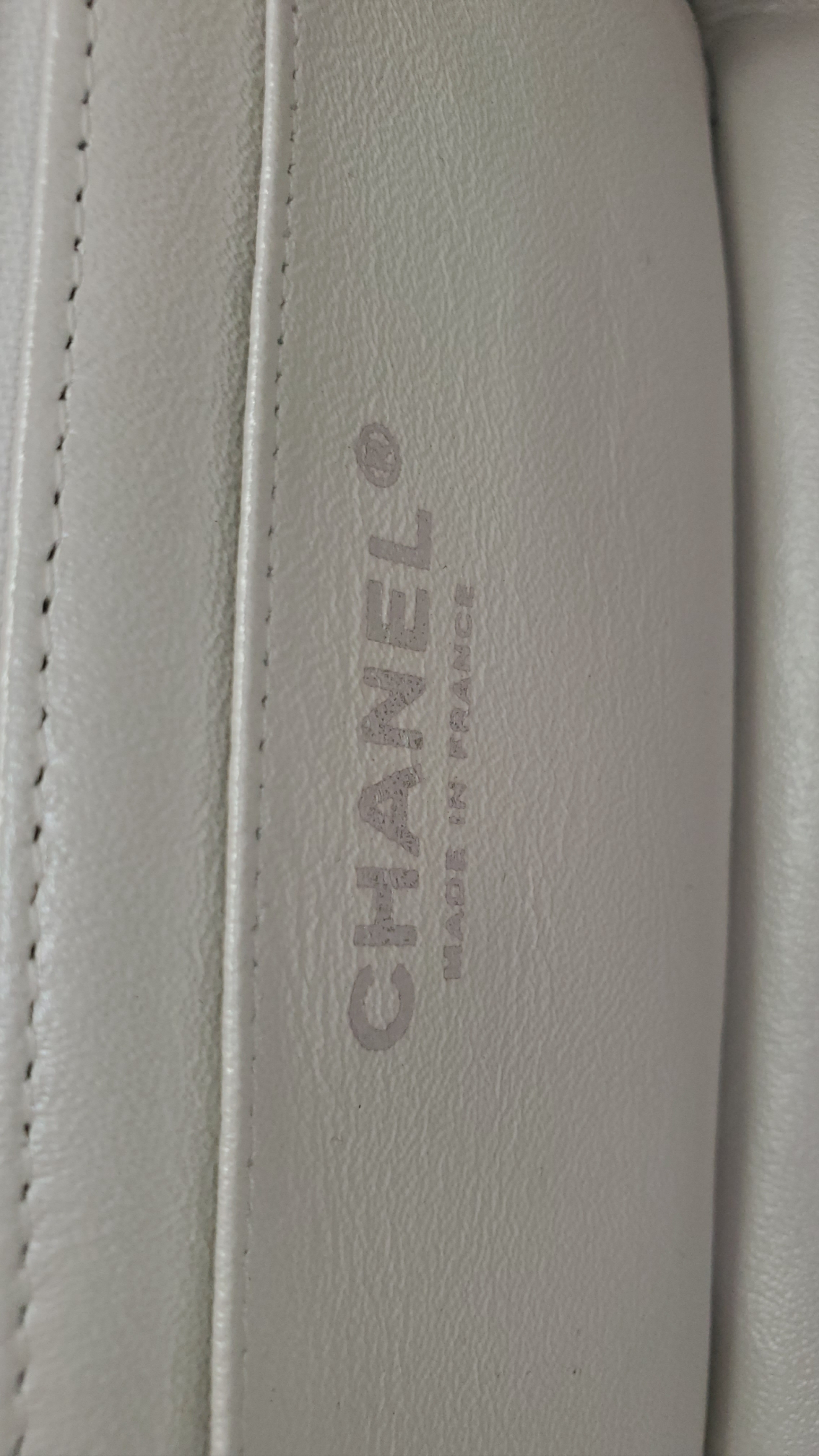 Chanel Top Handle Mini Rectangular, Iridescent White Caviar with Silver  Hardware, Preowned in Box WA001
