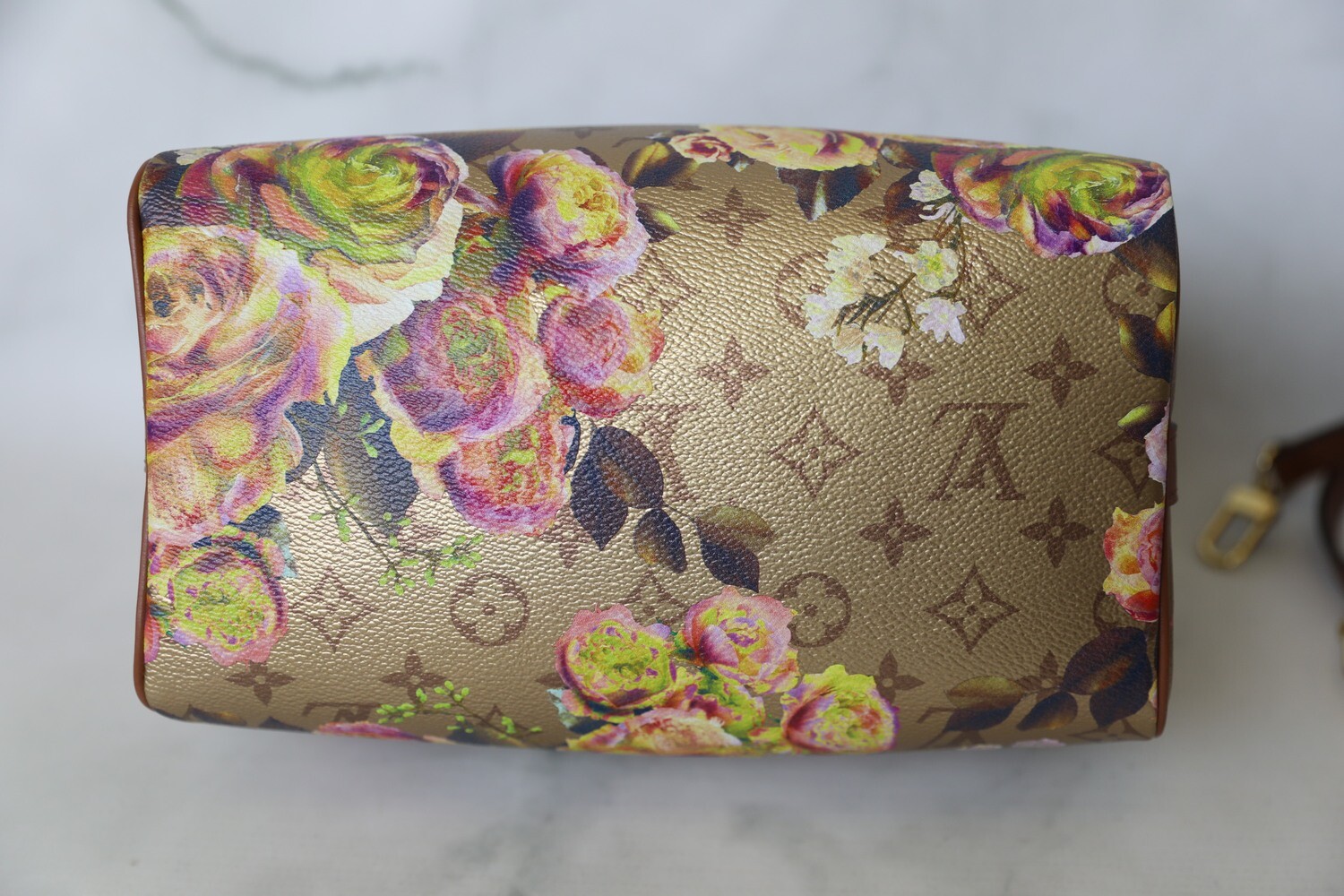 【SALE】LOUIS VUITTON/SPEEDY BANDOULIERE 25 BAG/金鳳花柄bag Louis Vuitton Speedy B 25, Floral Garden Gold Multicolor