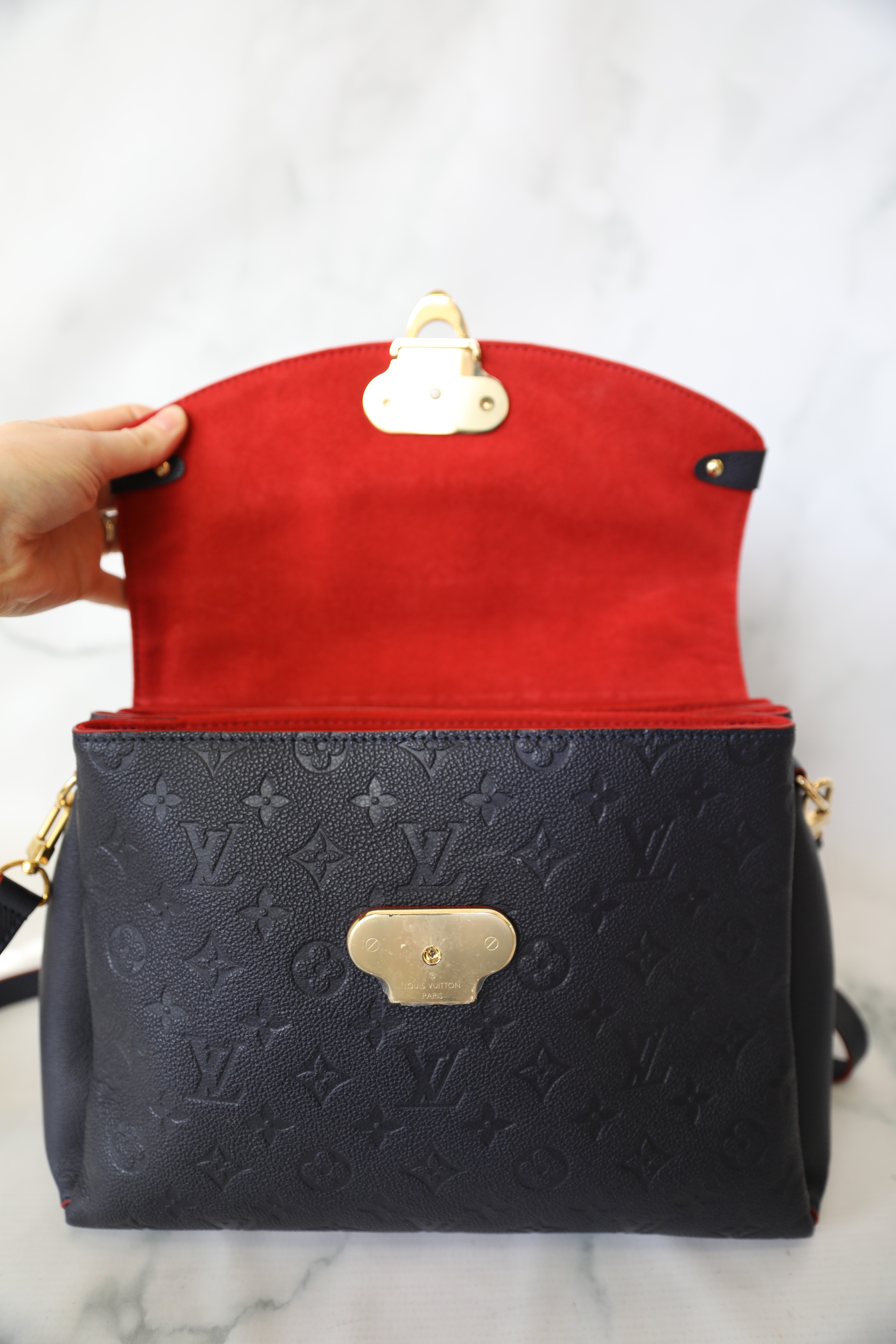 Louis Vuitton Georges MM, Marine Rouge Empreinte Leather, Preowned in  Dustbag WA001 - Julia Rose Boston