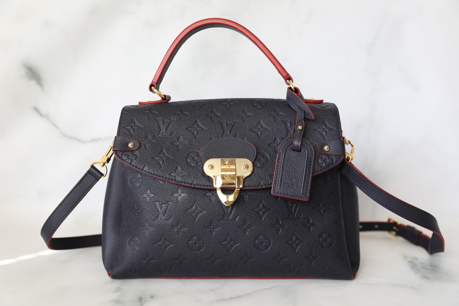 Louis Vuitton Georges MM, Marine Rouge Empreinte Leather, Preowned in  Dustbag WA001 - Julia Rose Boston