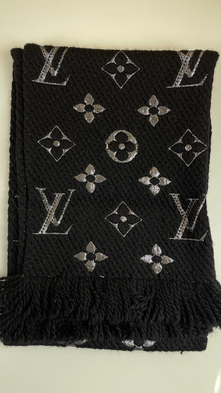 Louis Vuitton Logomania Scarf, Black Shine, New WA001 - Julia Rose Boston