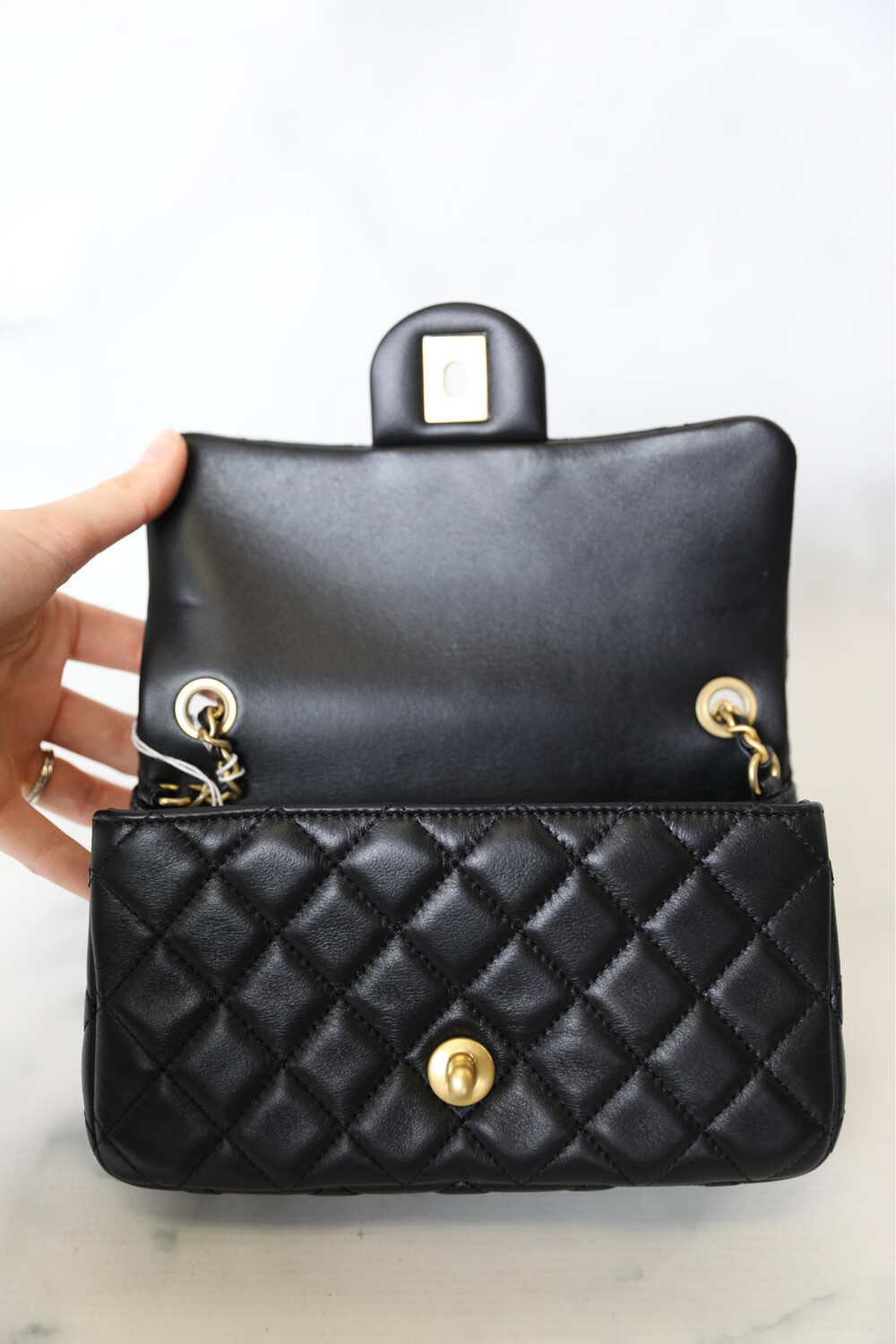 Chanel Coco Crush Mini Rectangular, Black Lambskin with Gold Hardware, New  in Box WA001