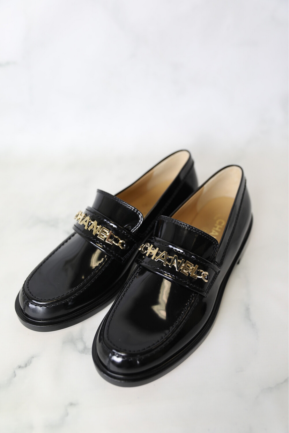Chanel Shoes Loafers, Black Patent, Size 40, New in Box WA001 - Julia Rose  Boston | Shop