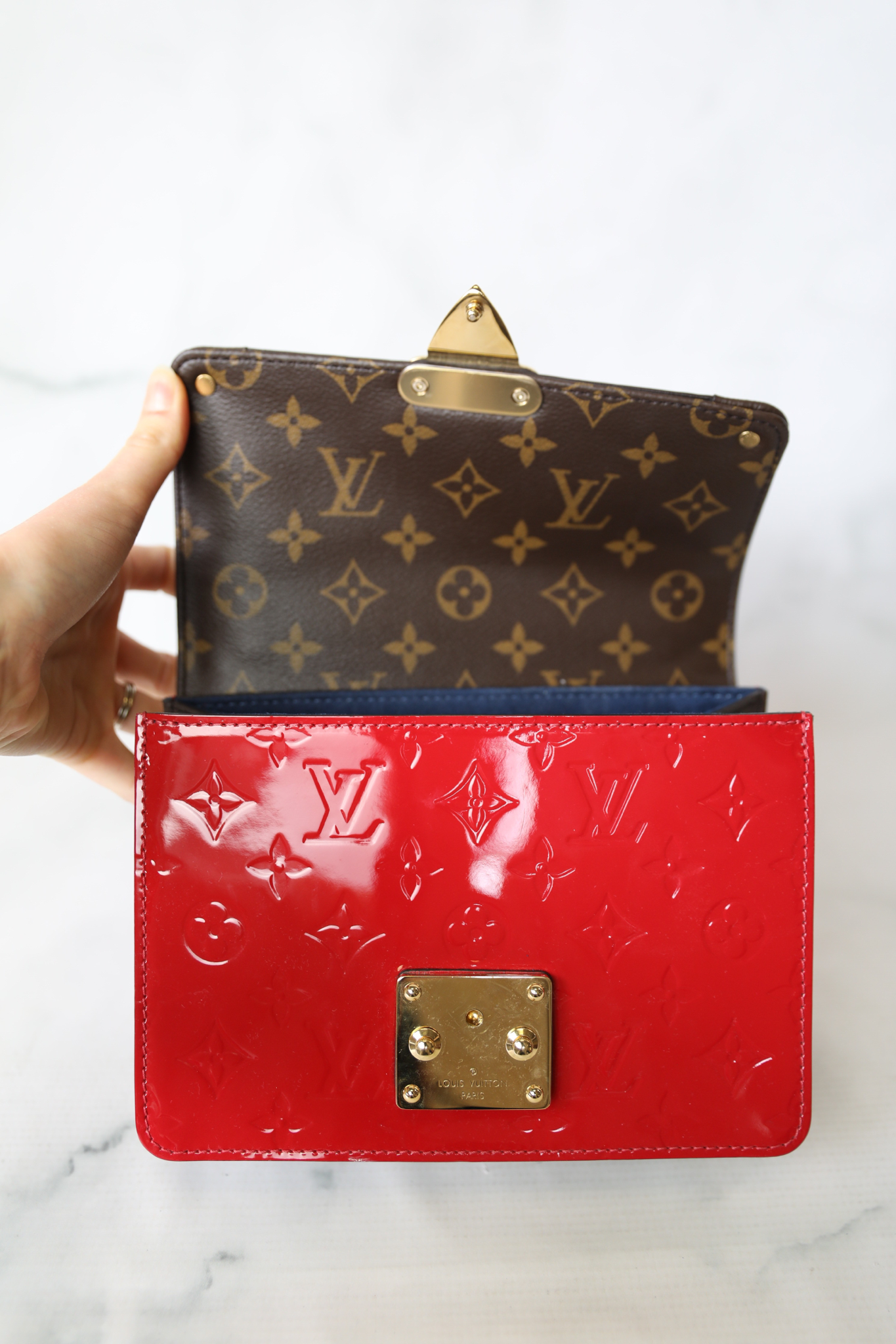 Louis Vuitton, Bags, Louis Vuitton Red Monogram Vernis Koala Wallet