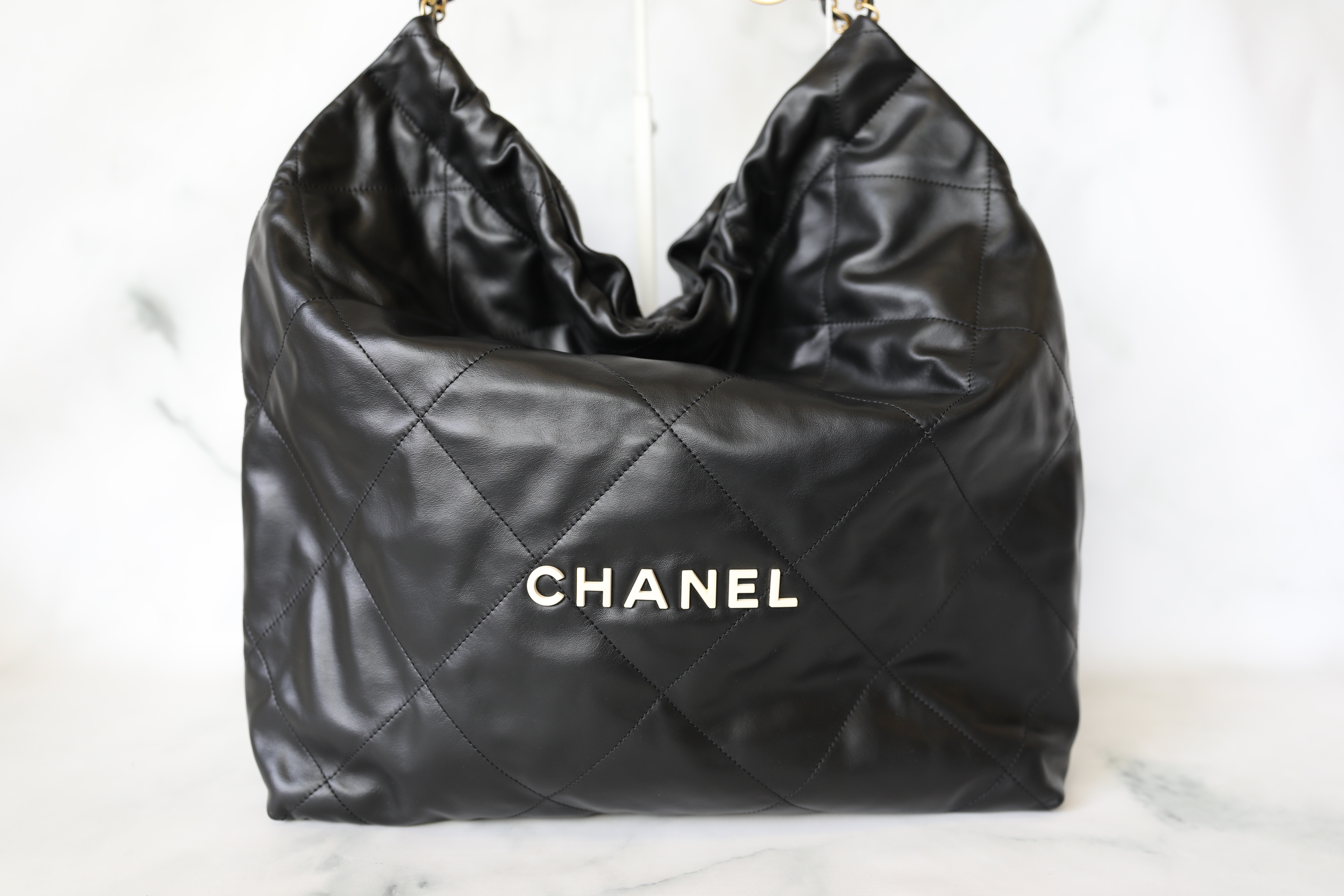 Chanel 22 Large, Black with Gold Hardware, New in Box WA001 - Julia Rose  Boston