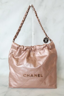 Chanel 22 Shopping Tote Small, Rose Gold with Rose Gold Hardware