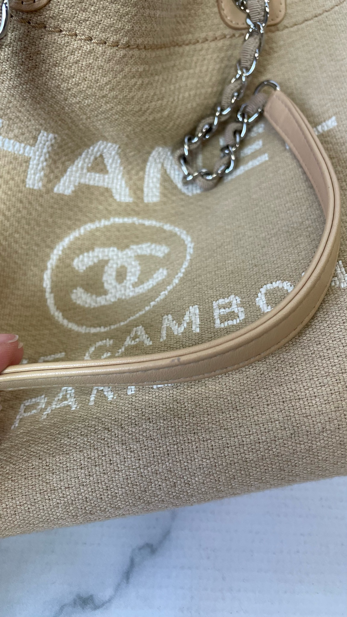 Chanel Small Studded Deauville Tote Beige Caviar Silver Hardware – Coco  Approved Studio