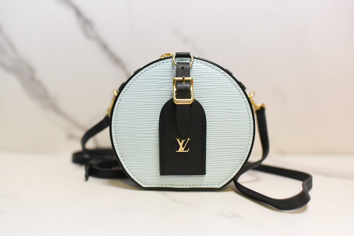 Louis Vuitton Boite Chapeau Mini Teal, Preowned in Box