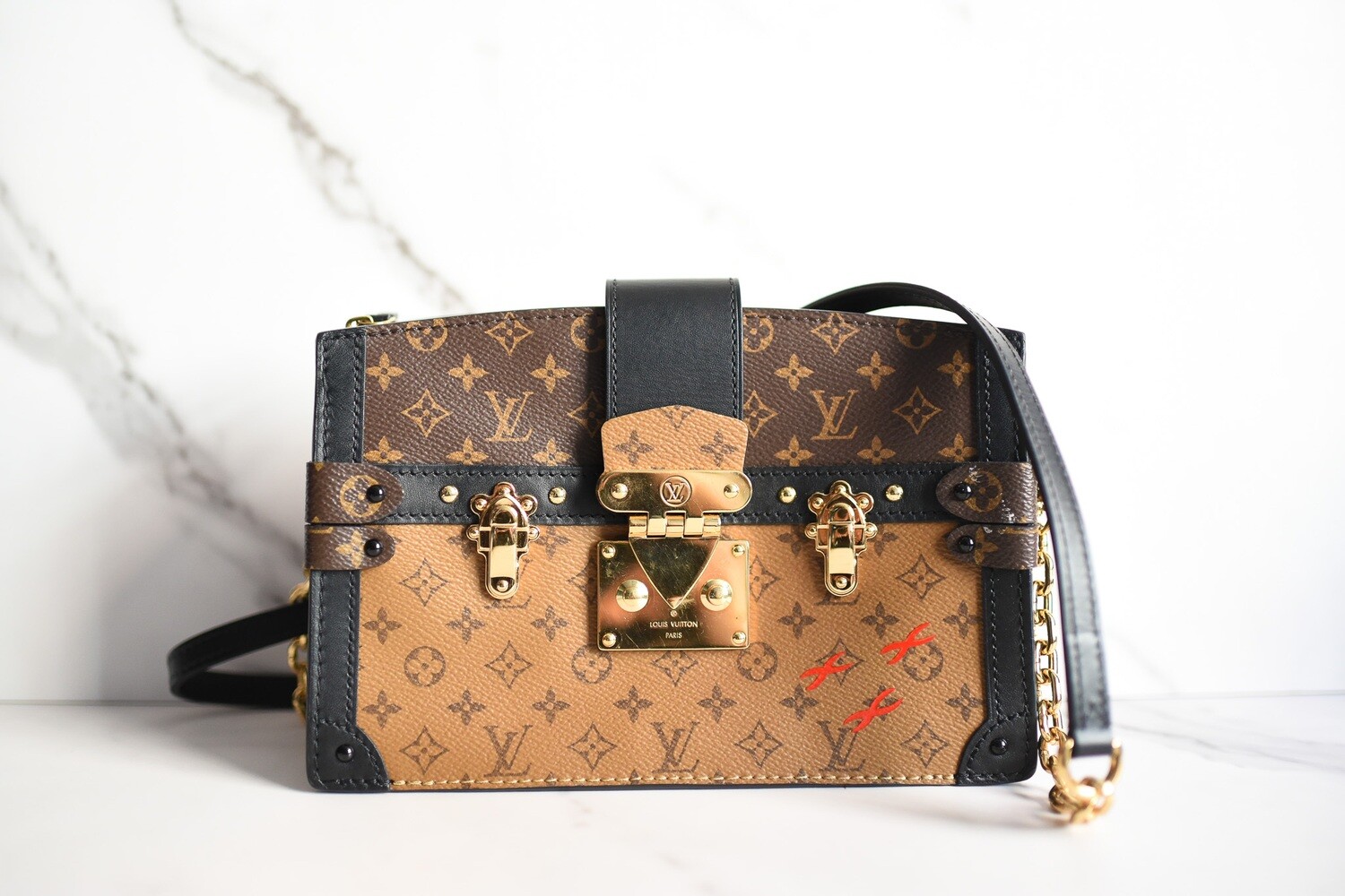 Louis Vuitton Soft Trunk Clutch, Preowned in Box MA001