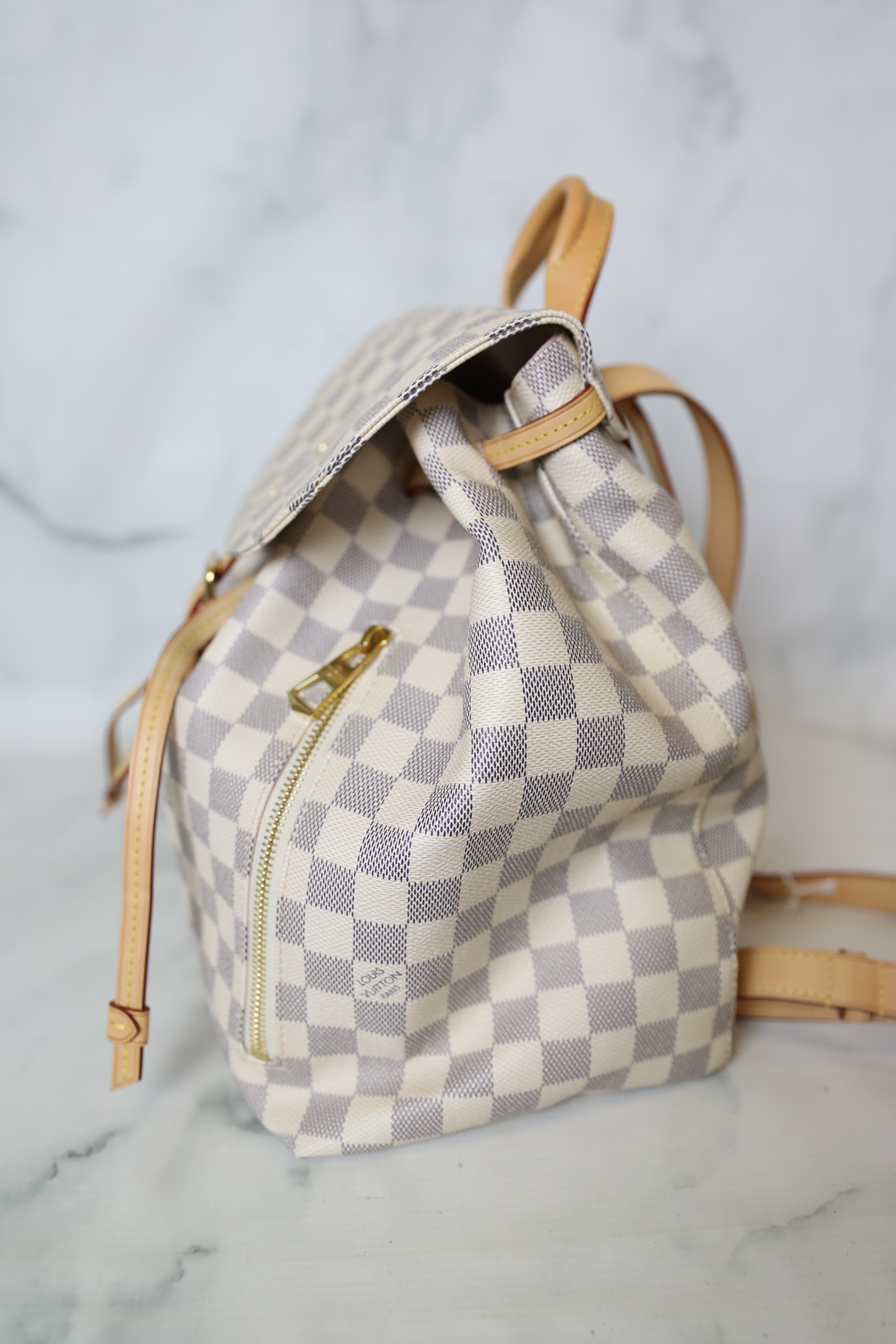 LOUIS VUITTON Damier Azur Sperone Backpack USED - MyDesignerly