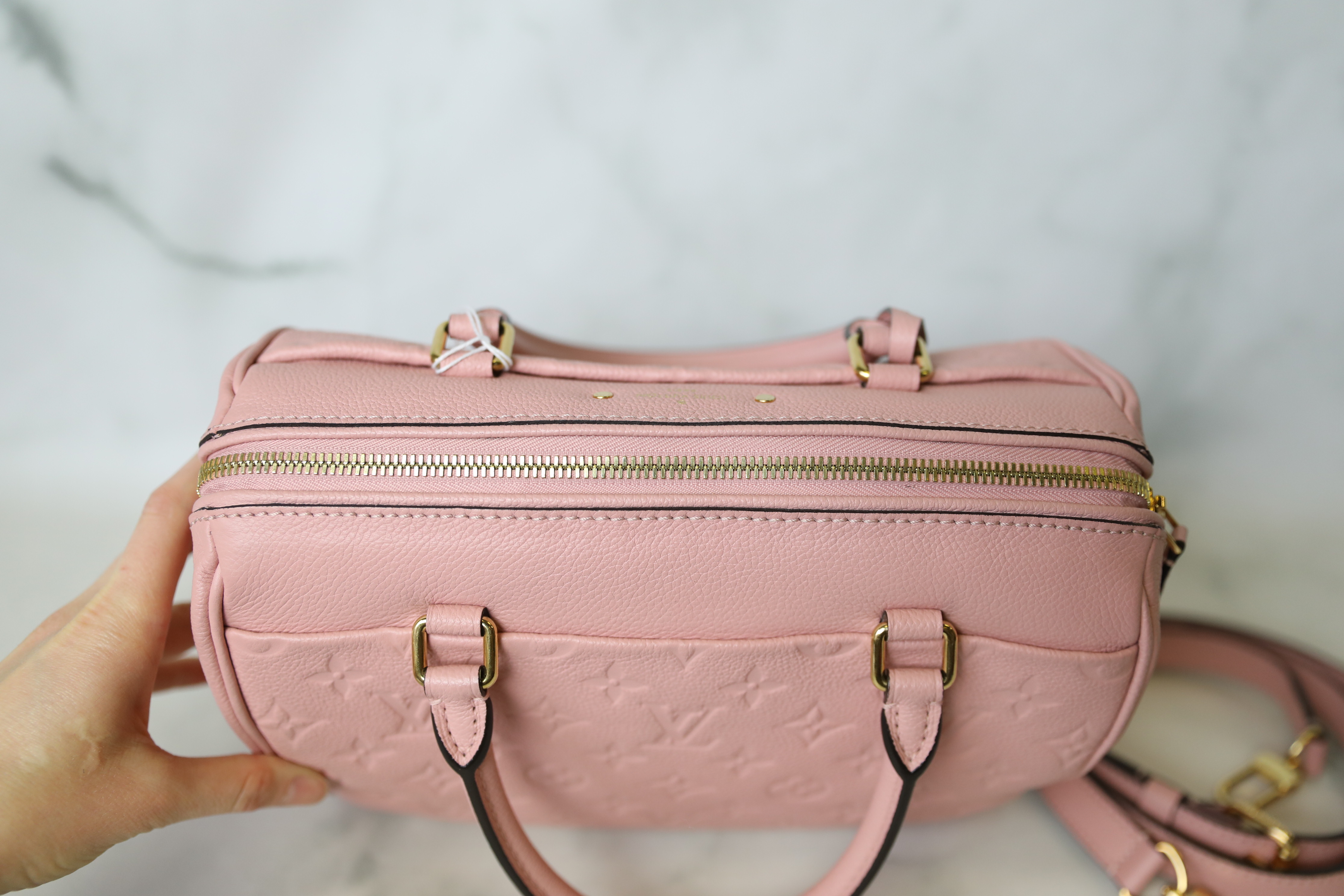 Louis Vuitton Speedy B 25, Rose Poudre Pink Empreinte Leather, Preowned in  Dustbag WA001