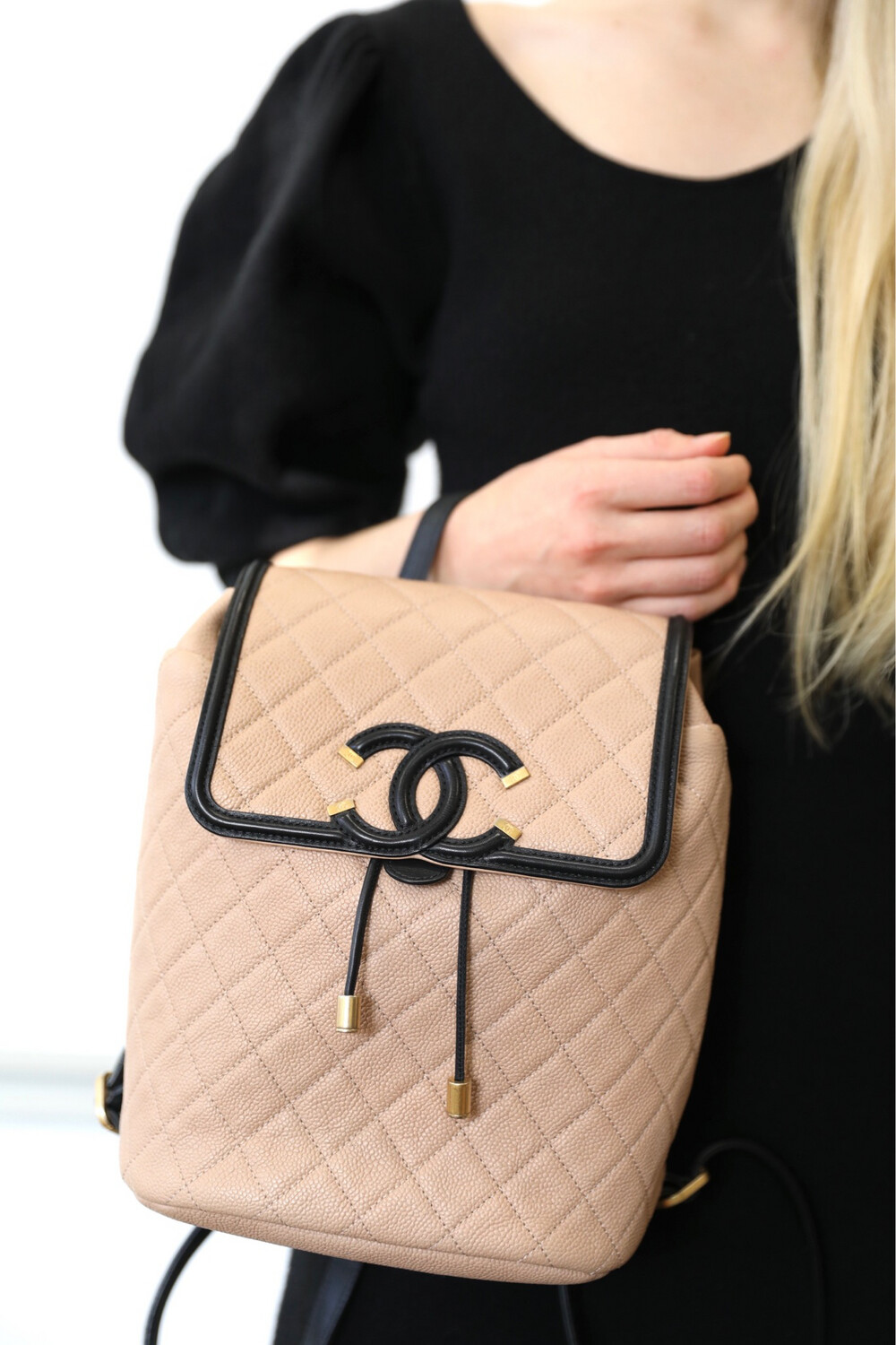 Kim Zolciak's Canvas Chanel Backpack