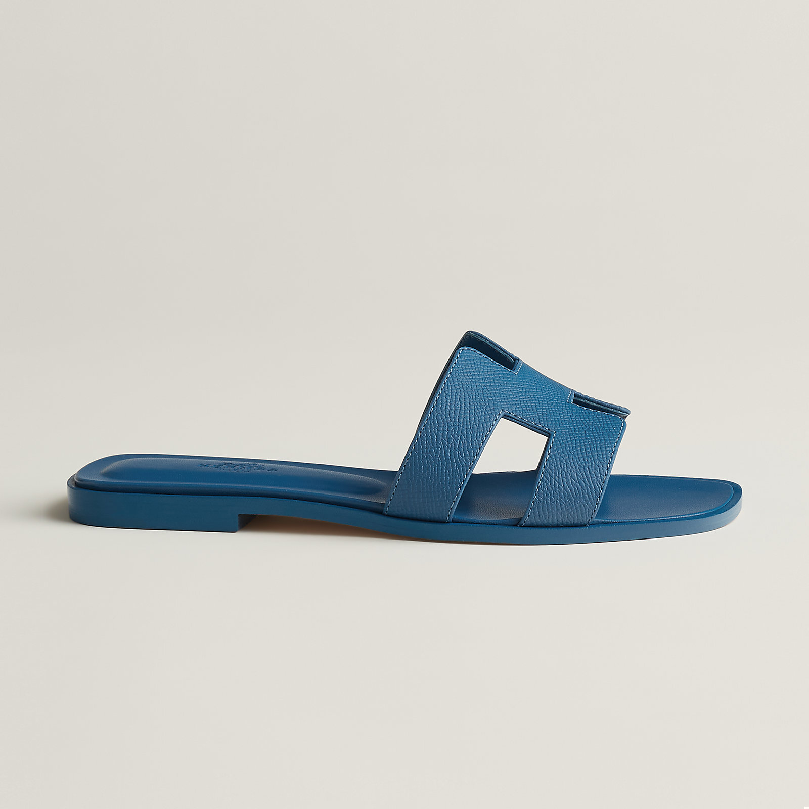 Hermès Oran Sandals Bleu Glacier Size 38