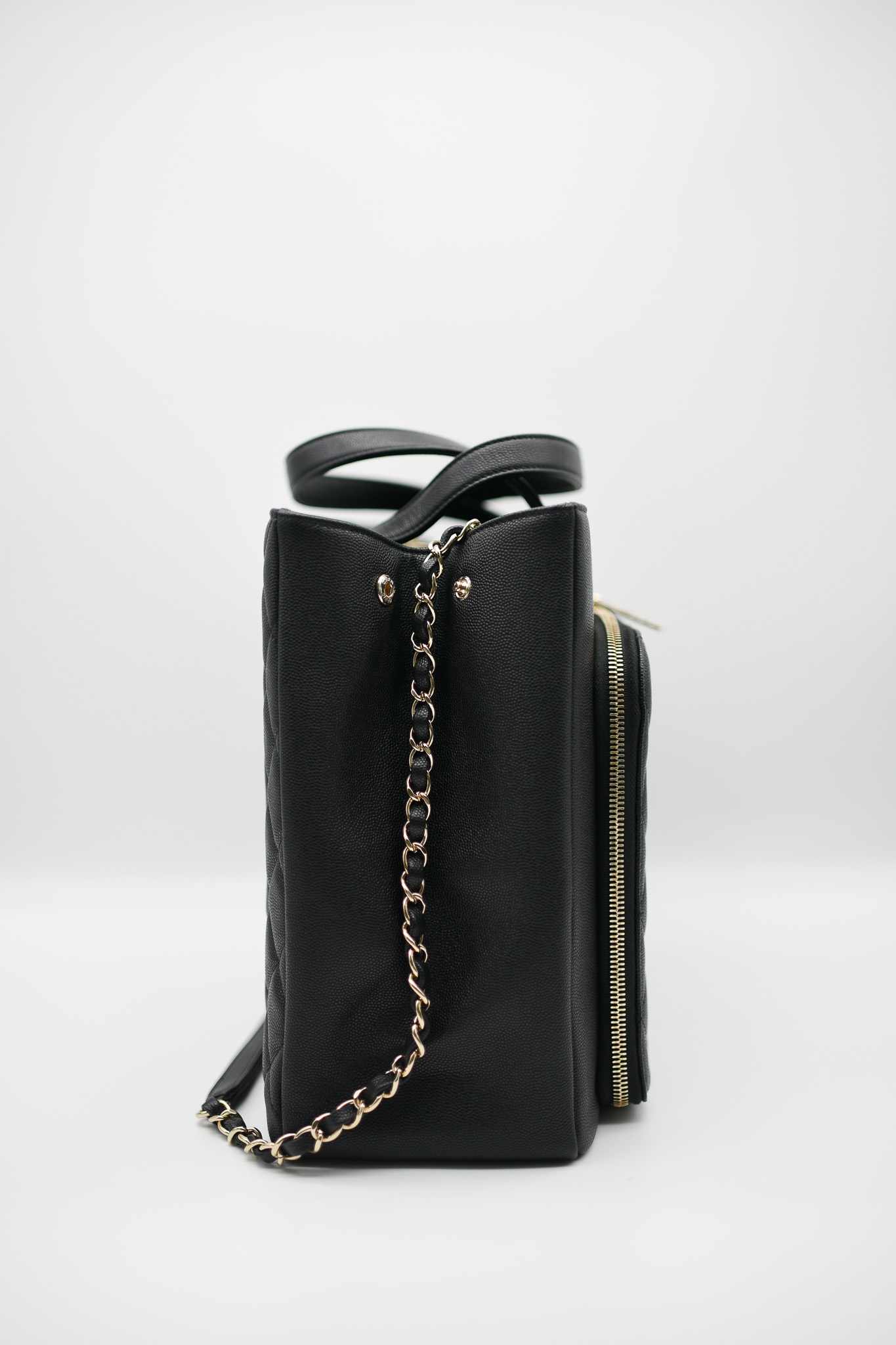 Chanel Grand Shopping Tote Bag, Black Caviar Leather, Silver Hardware,  Preowned in Box - Julia Rose Boston