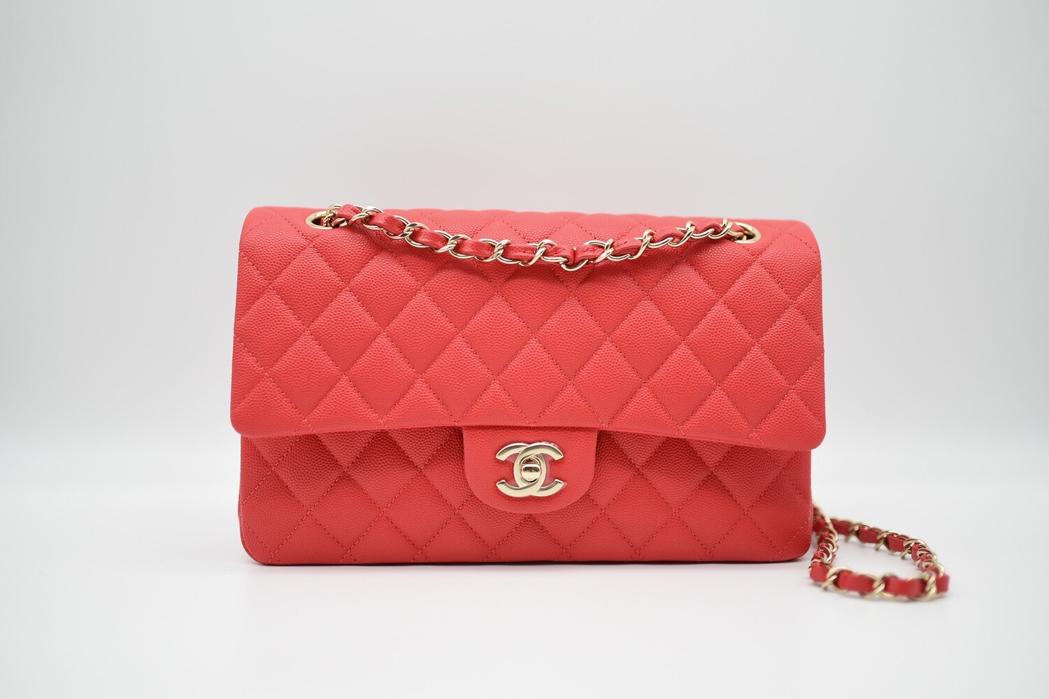 Chanel Classic Medium Flap, 22S Red Caviar with Gold Hardware, New in Box WA001