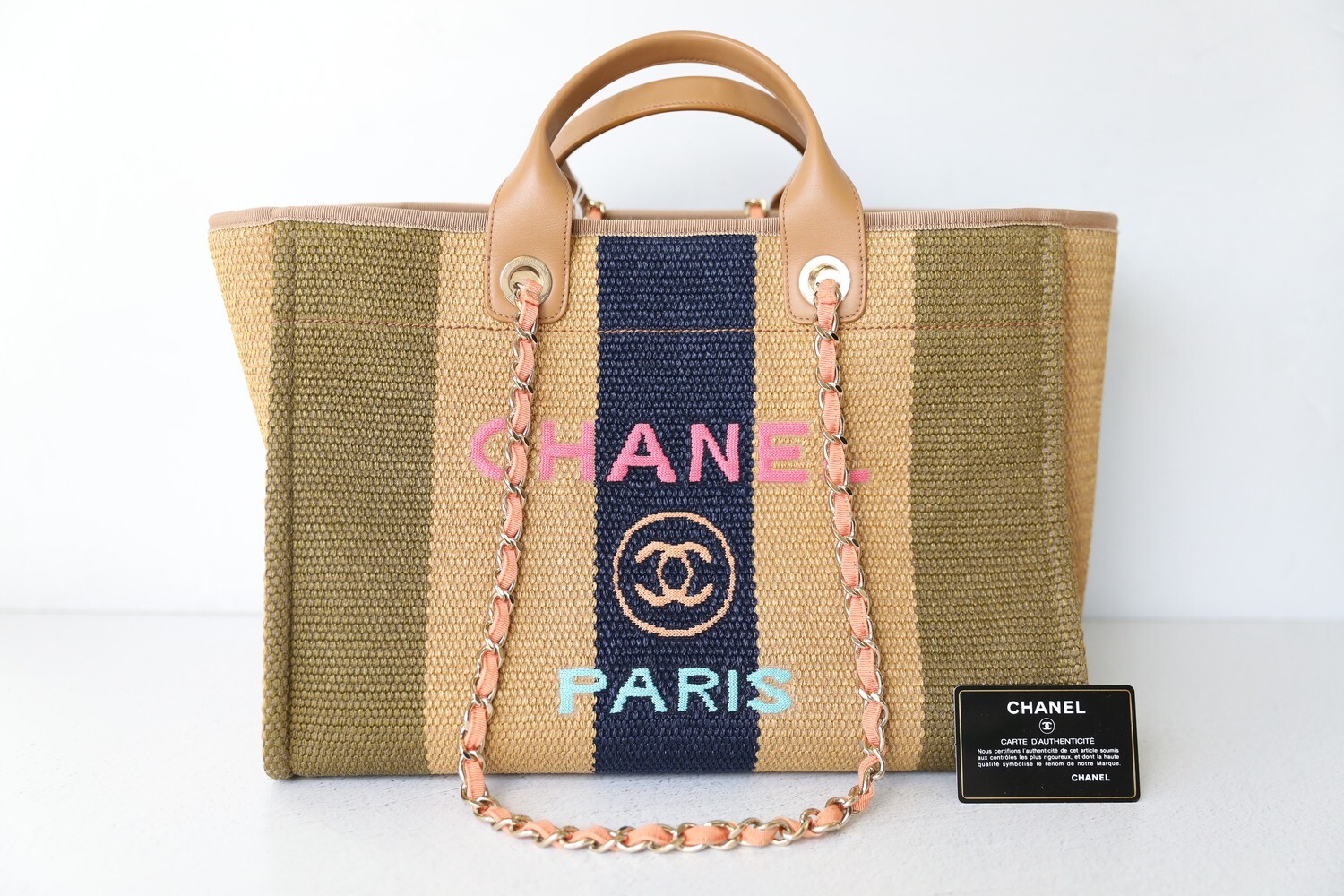 straw chanel deauville tote bag
