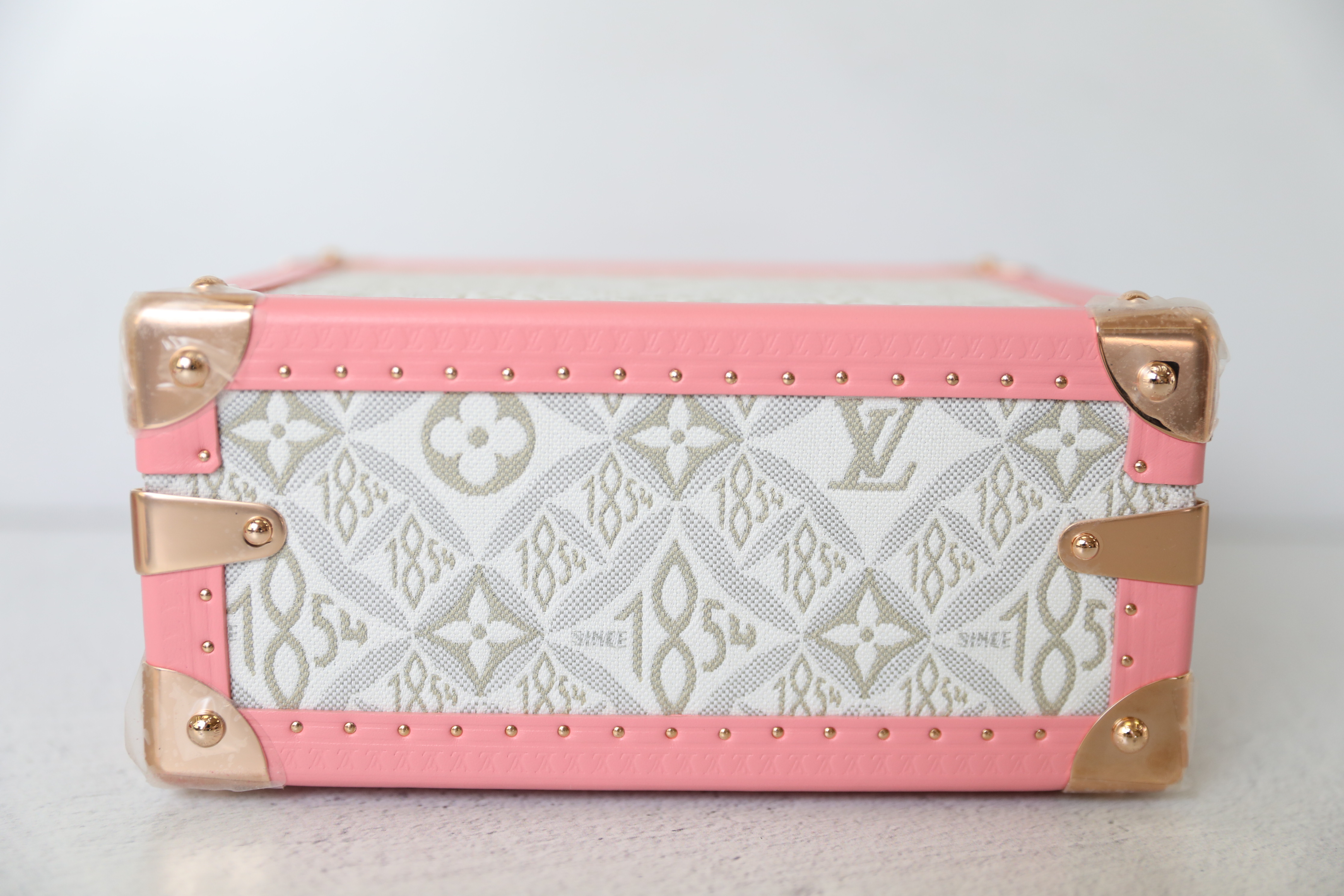 Louis Vuitton Since 1854 Trunk, Custom Pink and Grey, New in Box