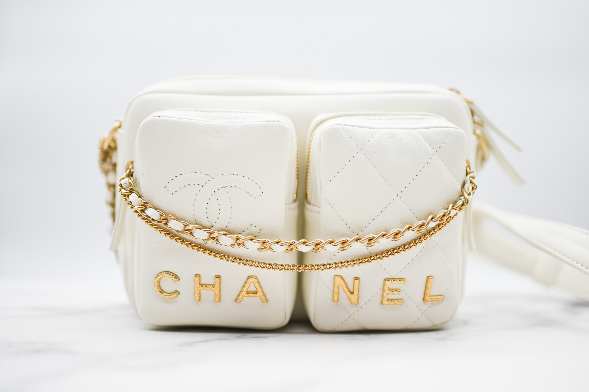Chanel Boy Small, White Calfskin with Ruthenium Hardware