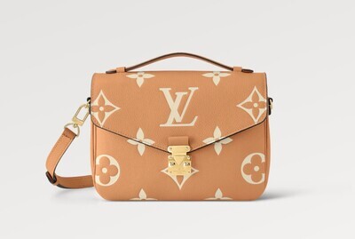 Louis Vuitton Pochette Metis, Arizona/Beige, New in Dust Bag with Holiday Shopping Bag GA001P