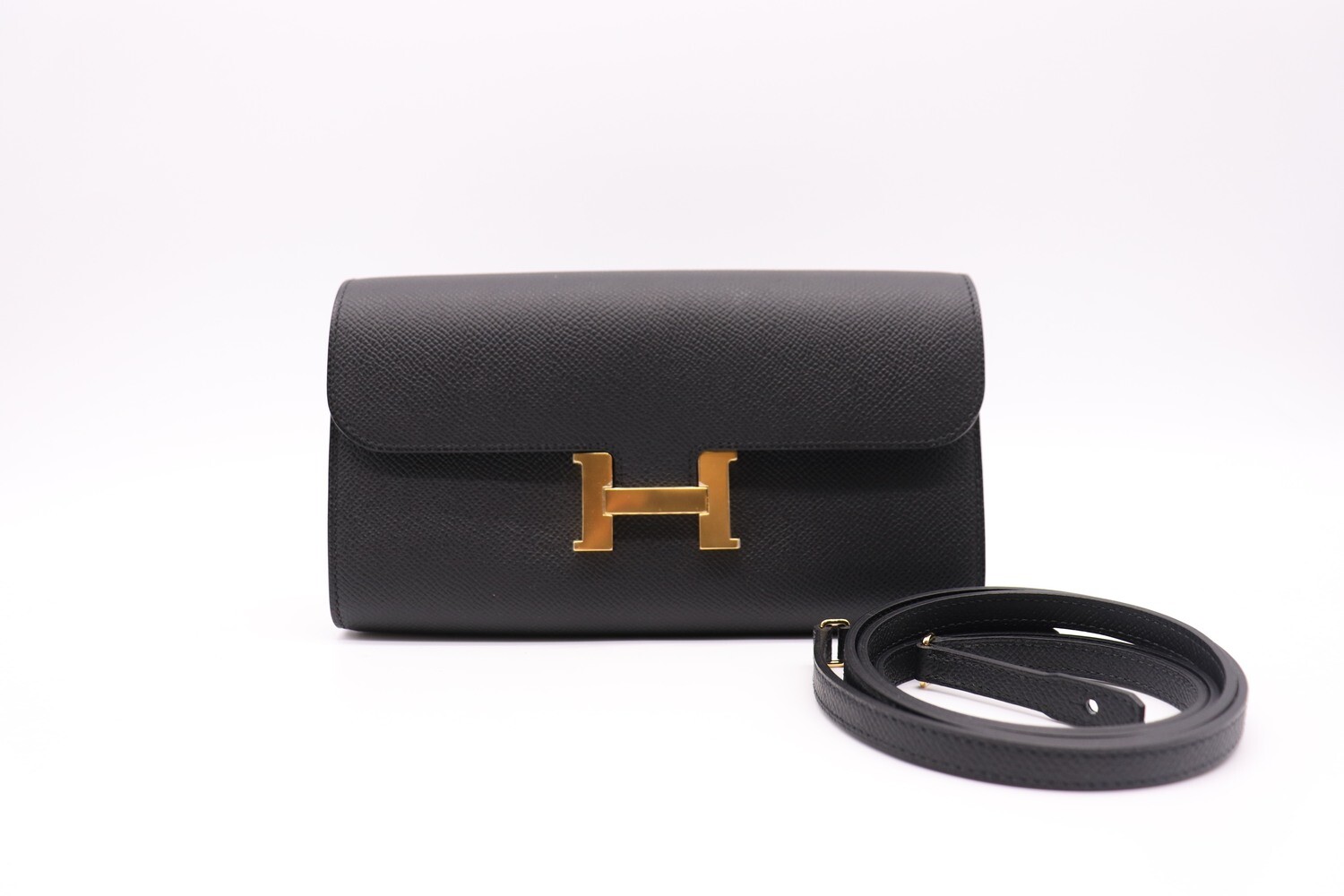 Hermes Constance To Go Black Epsom Leather, Gold Hardware, New in Box