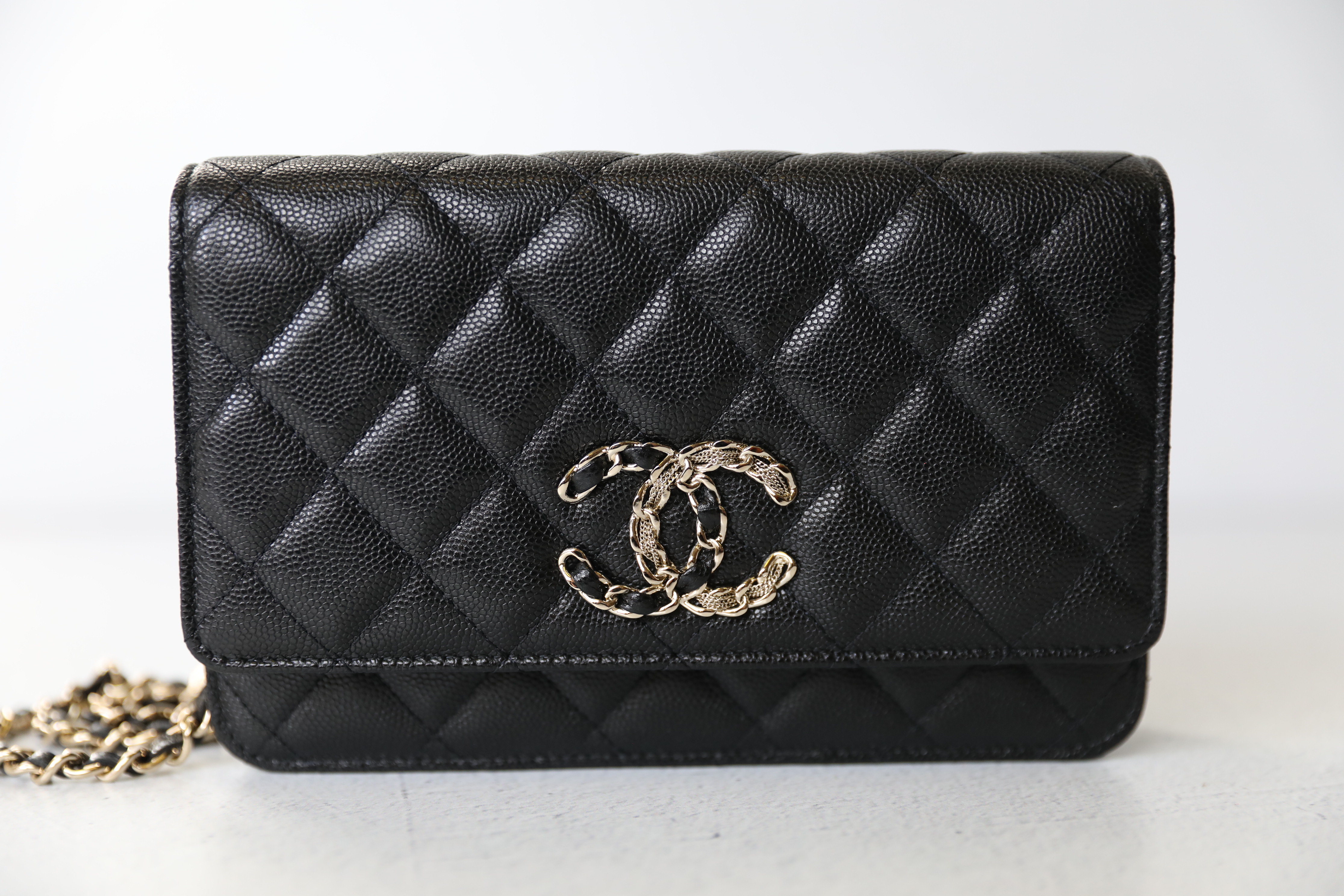 Chanel Boy Wallet on Chain, Black Caviar Leather with Gold Hardware,  Preowned in Box WA001 - Julia Rose Boston