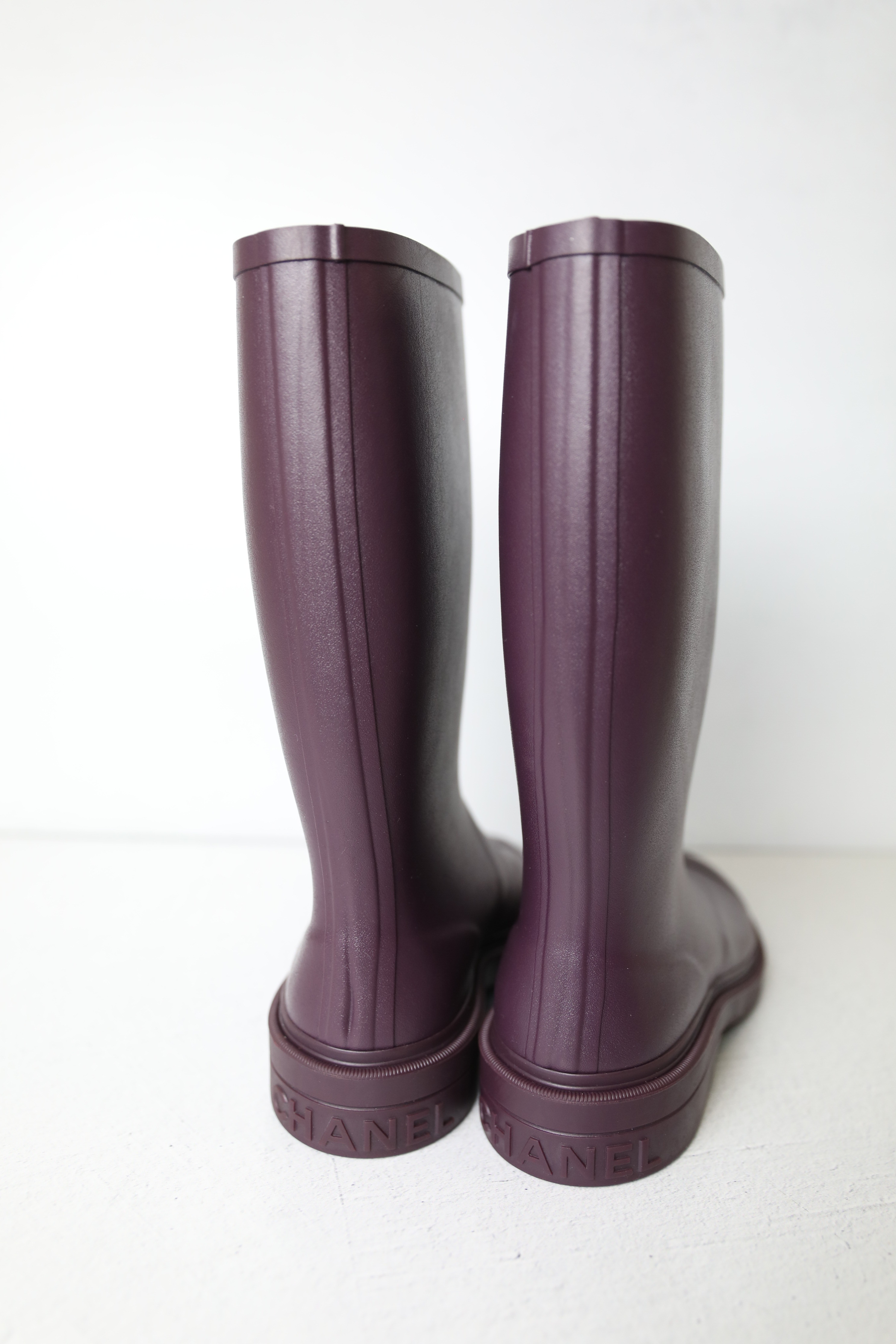 Chanel Rubber Rain Boots, Purple, New in Box WA001 - Julia Rose Boston