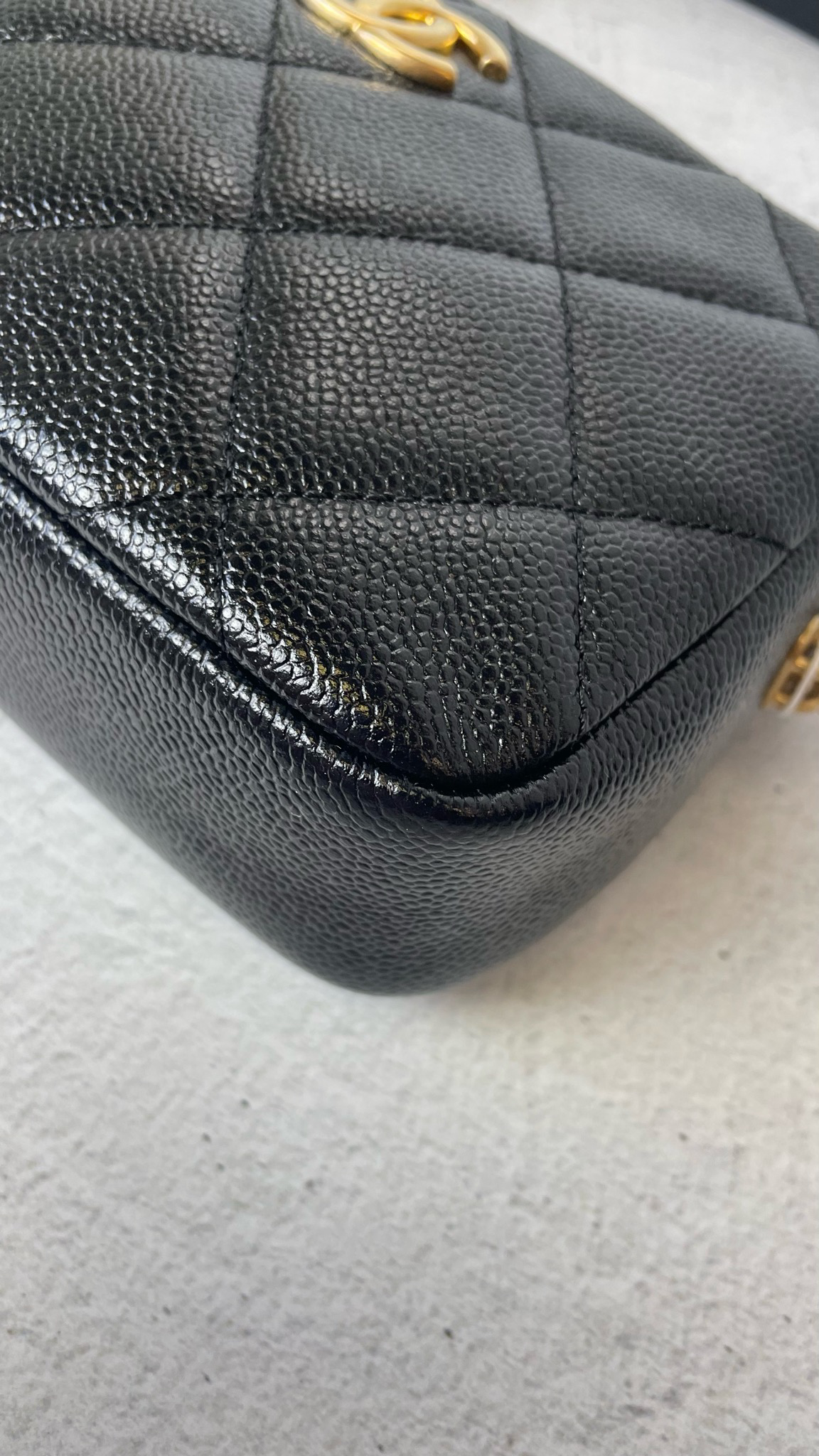 Chanel Melody Camera Bag Mini, Black Caviar with Gold Hardware, Preowned in  Box WA001