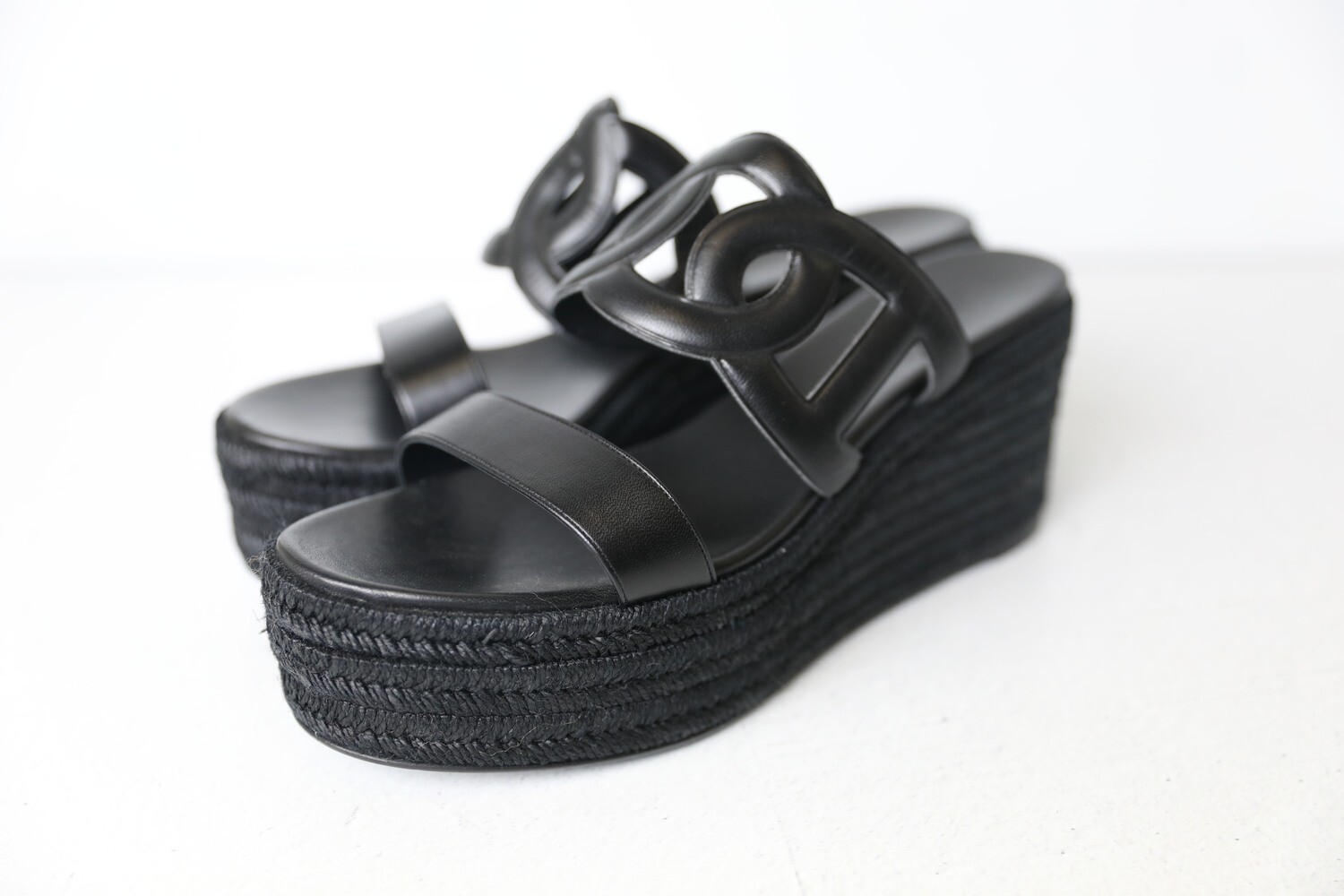 Hermes Wedge Sandals, Black, Size 41, New in Box WA001 - Julia Rose Boston | Shop Hermes Wedge Sandals, Black, Size 41, New in Box WA001 - Julia Rose Boston | Shop