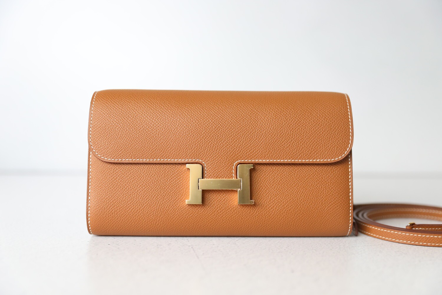 Hermes Constance To Go Gold Epsom Leather with Gold Hardware, New In Box WA001