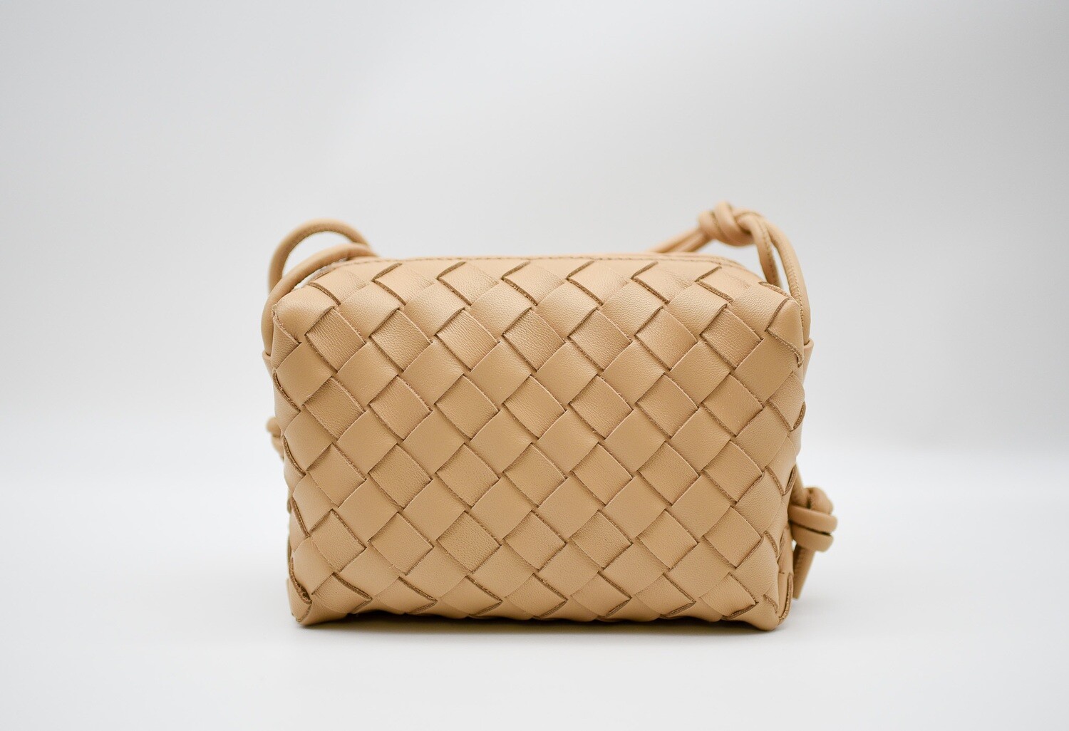 Bottega Veneta Camera Bag Mini Loop, Beige, New in Dust MA001