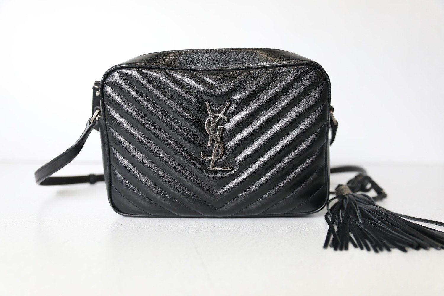 Saint Laurent LouLou Camera Bag, Black with Silver Hardware, Preowned in  Dustbag WA001