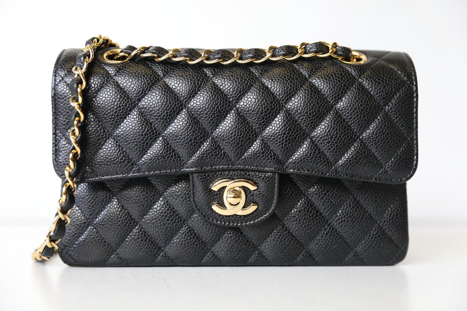 Chanel Classic Small Double Flap, Black Caviar Leather with Gold Hardware,  Preowned in Box WA001 - Julia Rose Boston