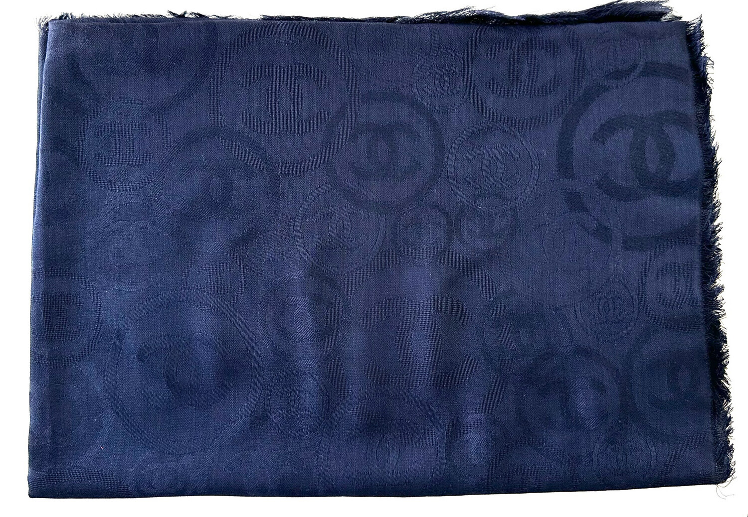 Chanel scarf 2021 CC blue Silk ref.323682 - Joli Closet