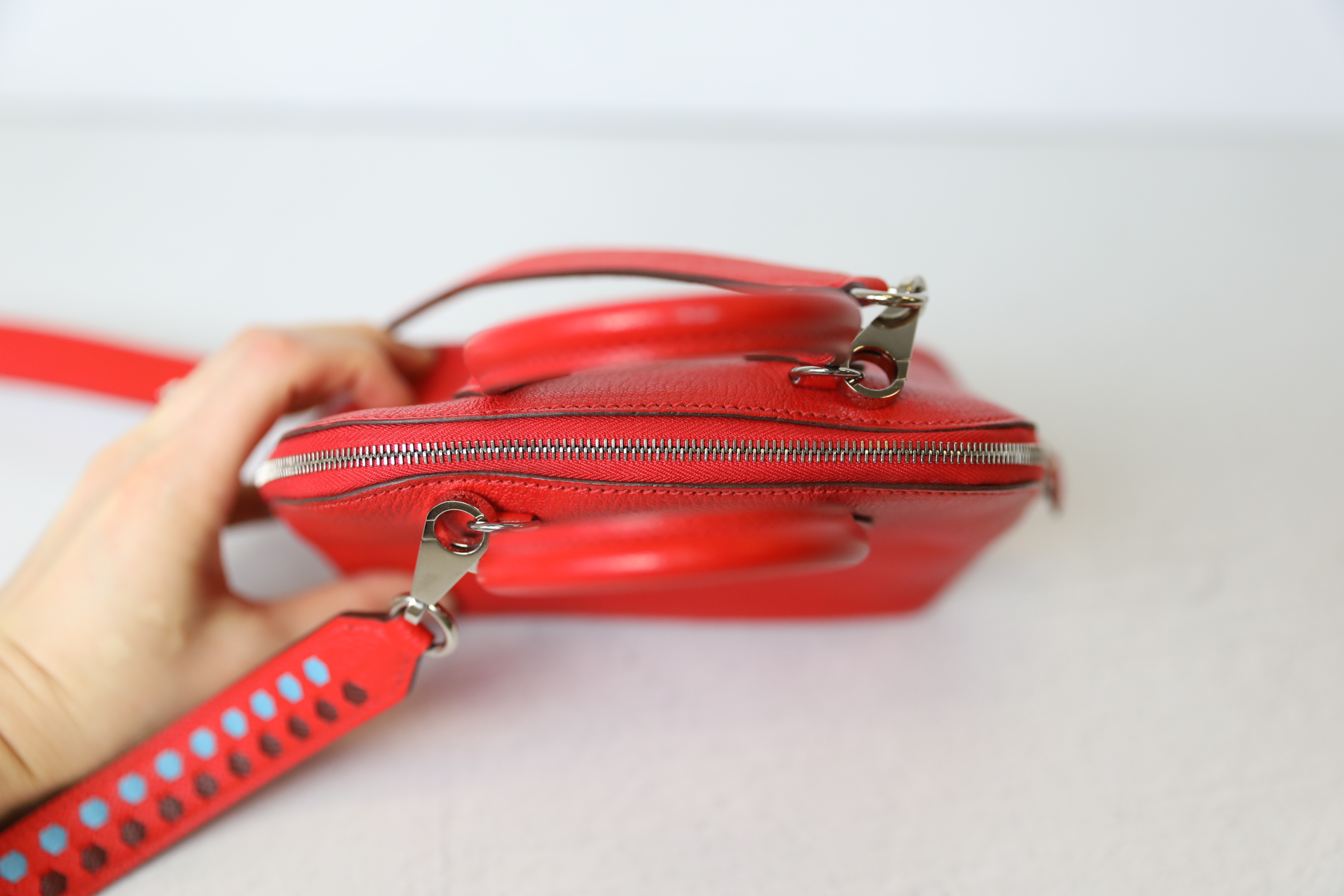 Hermès Mini Bolide Red Leather ref.79981 - Joli Closet