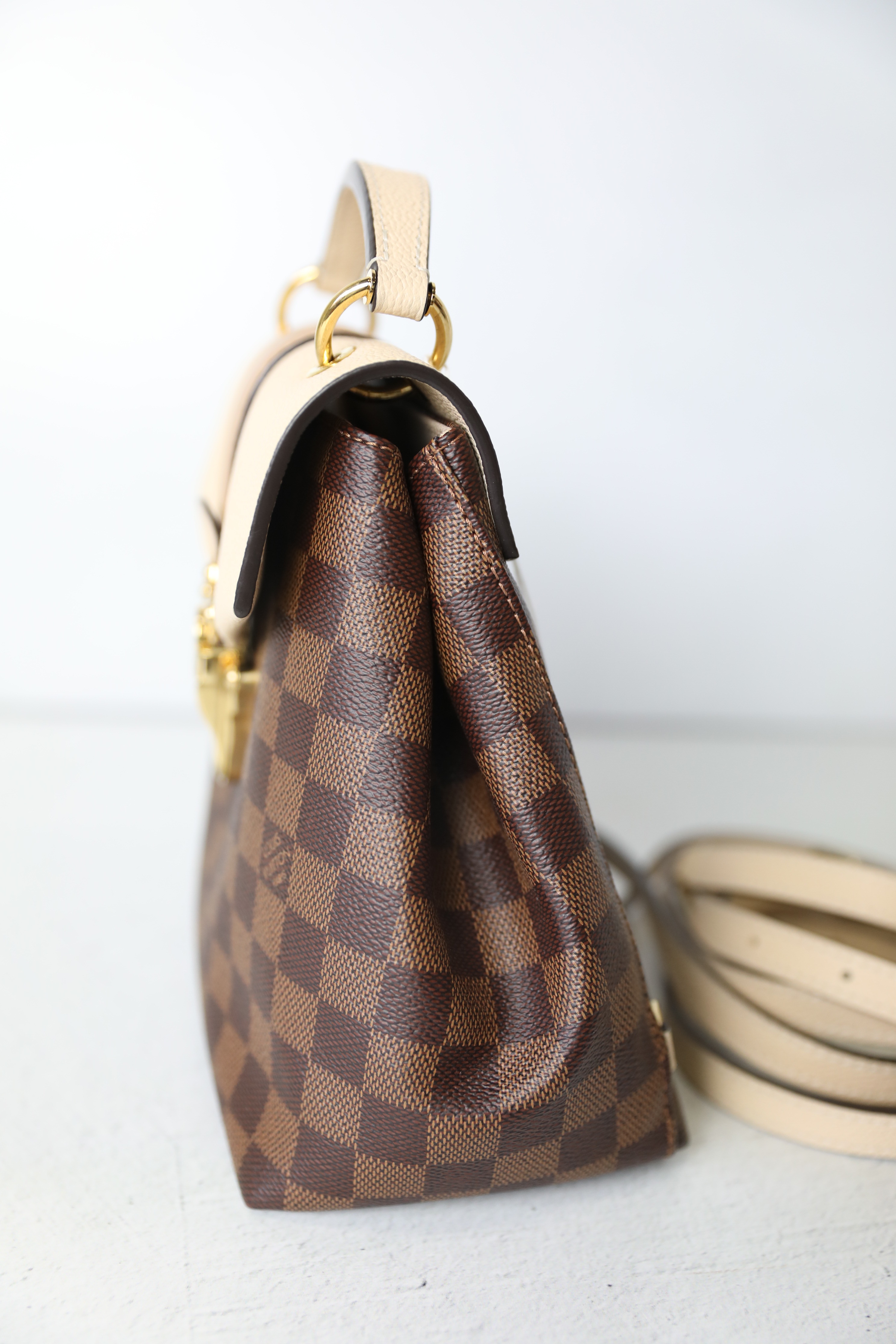 Louis Vuitton Clapton Backpack, Damier Ebene and White Leather, Preowned in  Box WA001 - Julia Rose Boston