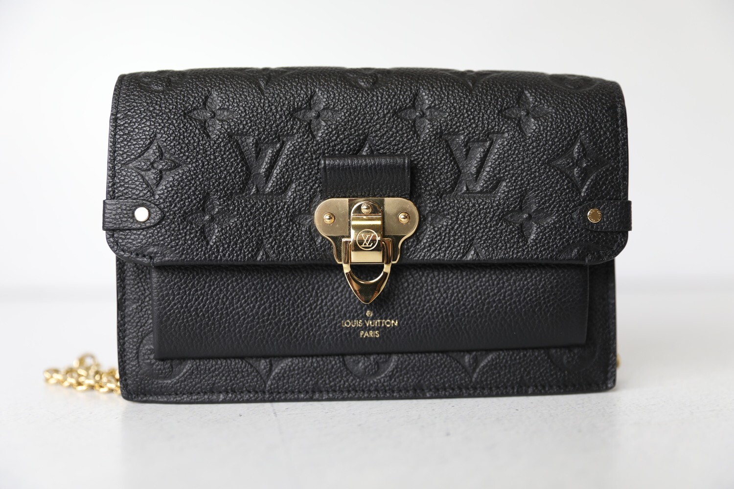 Louis Vuitton Vavin Wallet on Chain, Black, New in Box WA001