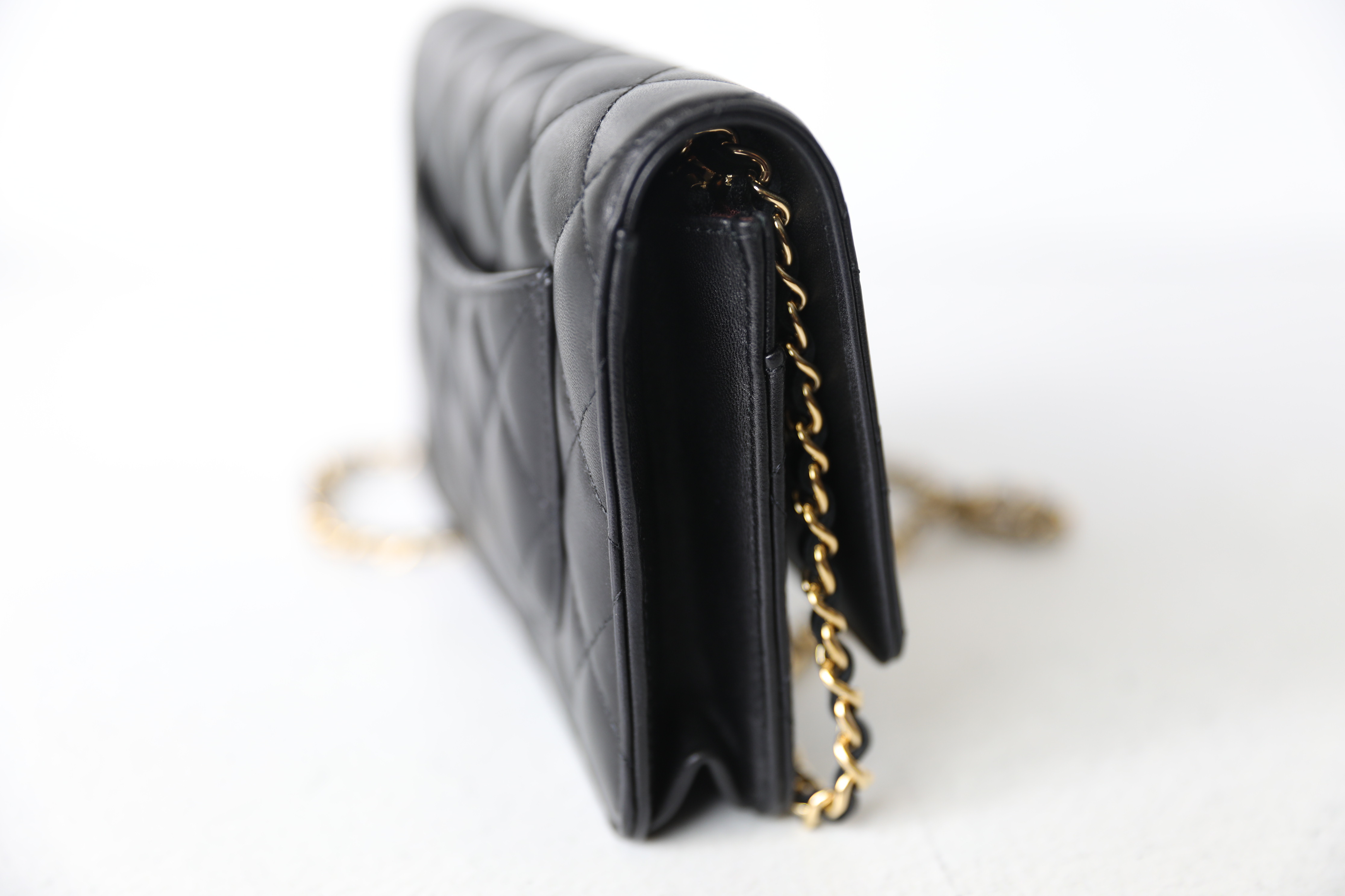 Chanel Classic Wallet on Chain, Black Lambskin with Gold Hardware, Preowned  in Box WA001 - Julia Rose Boston