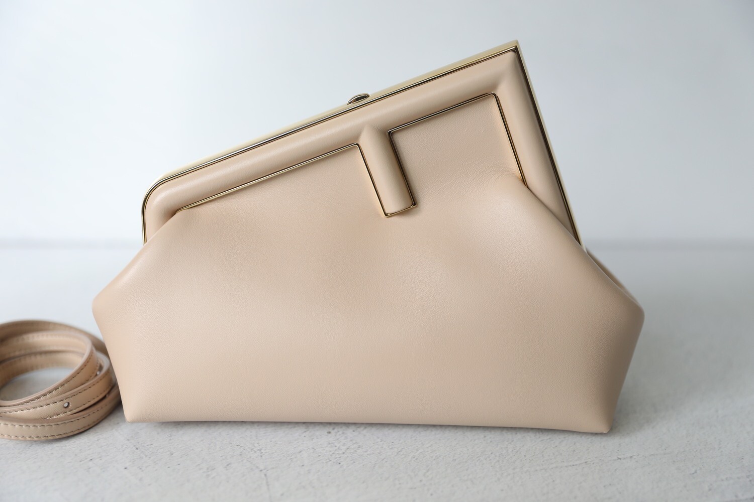 Fendi First Small, Beige, Preowned in Dustbag WA001