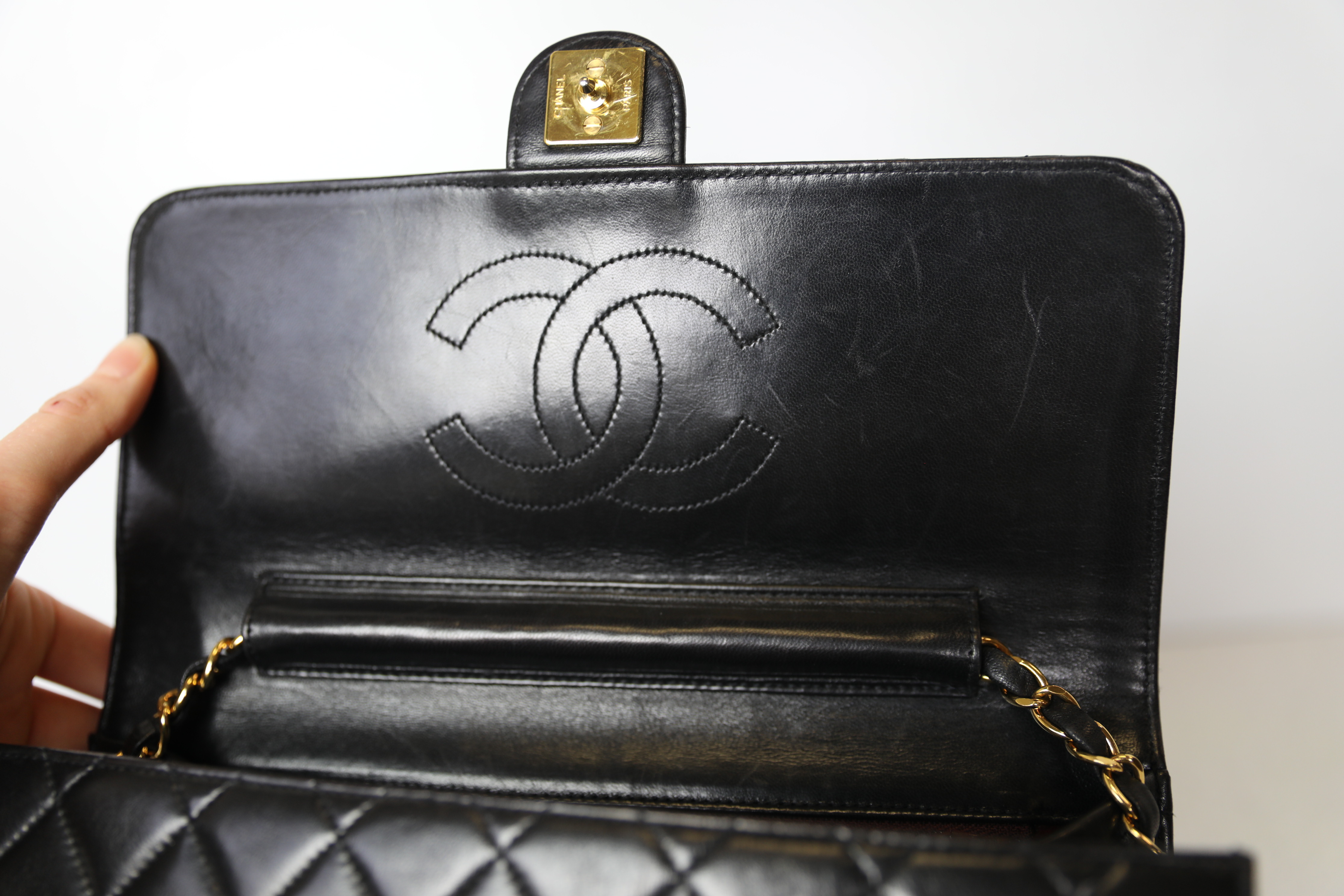 Chanel Vintage Medium Quilted Single Flap, Black Lambskin with Gold  Hardware, Preowned in Box WA001 - Julia Rose Boston