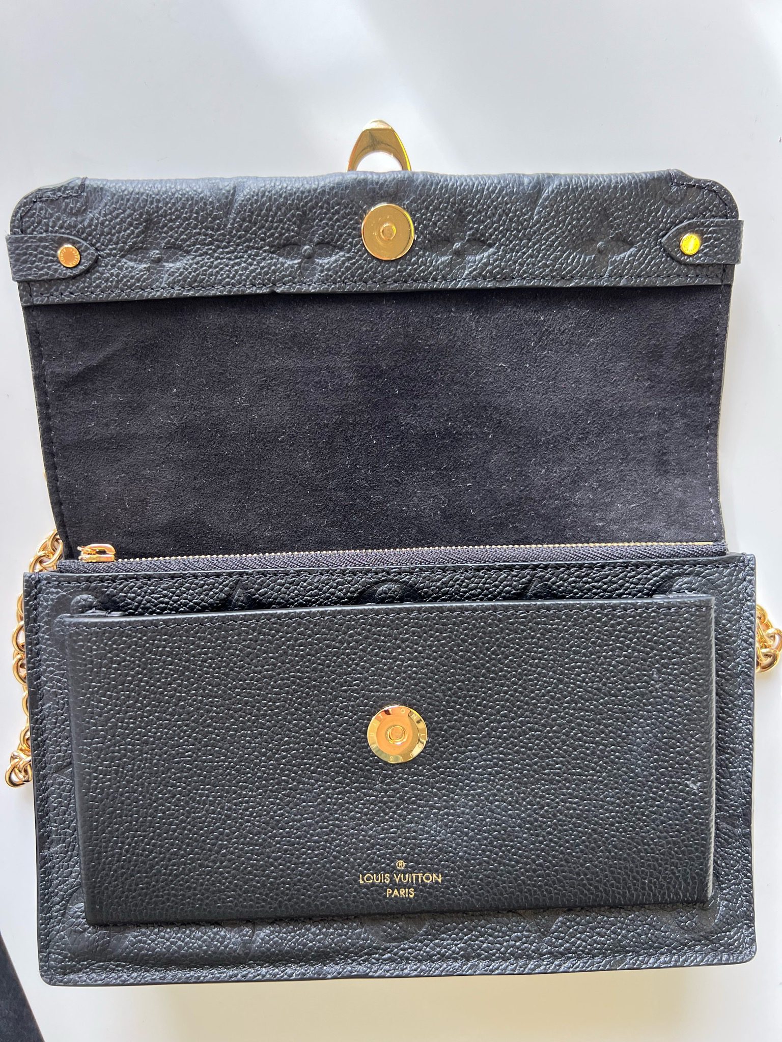 Louis Vuitton Vavin Wallet on Chain, Black Empreinte, Preowned in Box WA001  - Julia Rose Boston
