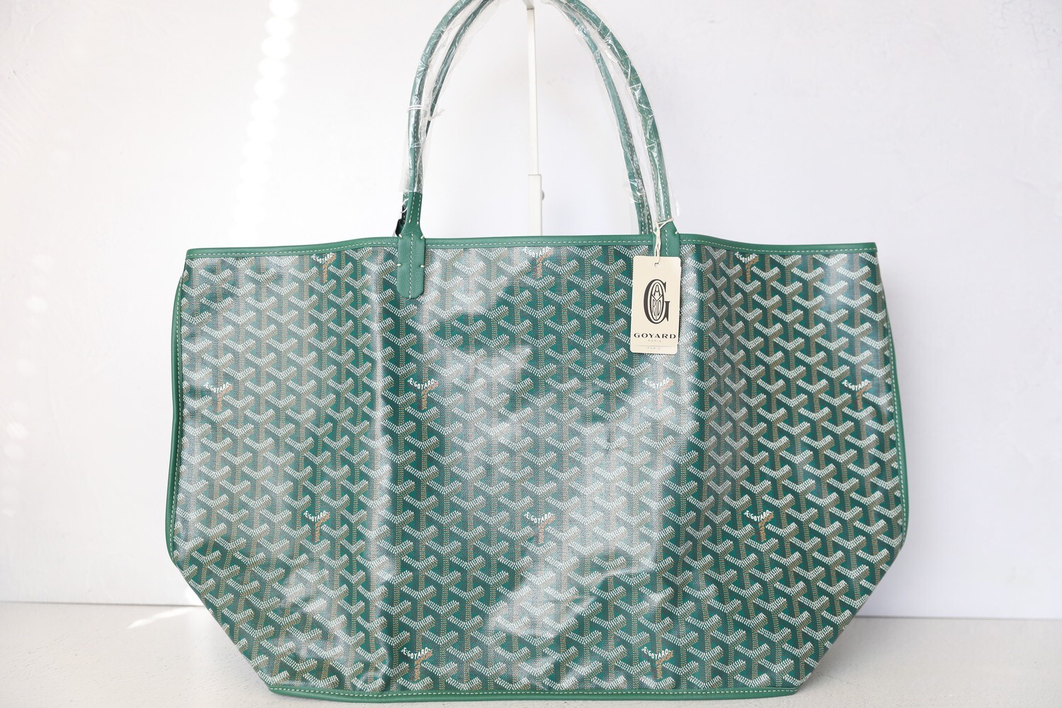 Goyard St. Louis GM green at Jill's Consignment