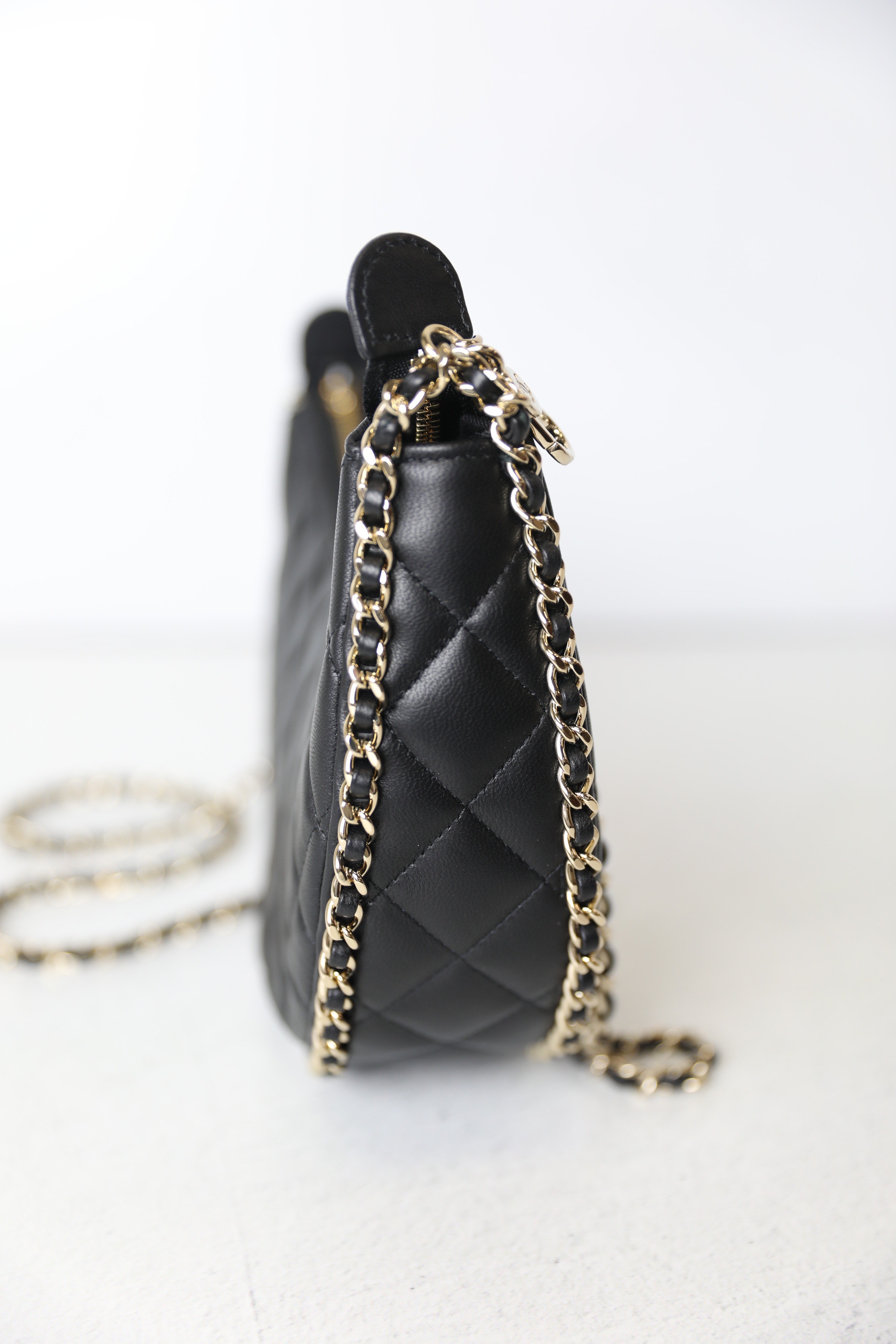 Chanel Seasonal Chain Around Hobo, Black Lambskin Leather with Gold  Hardware, New in Box WA001 - Julia Rose Boston