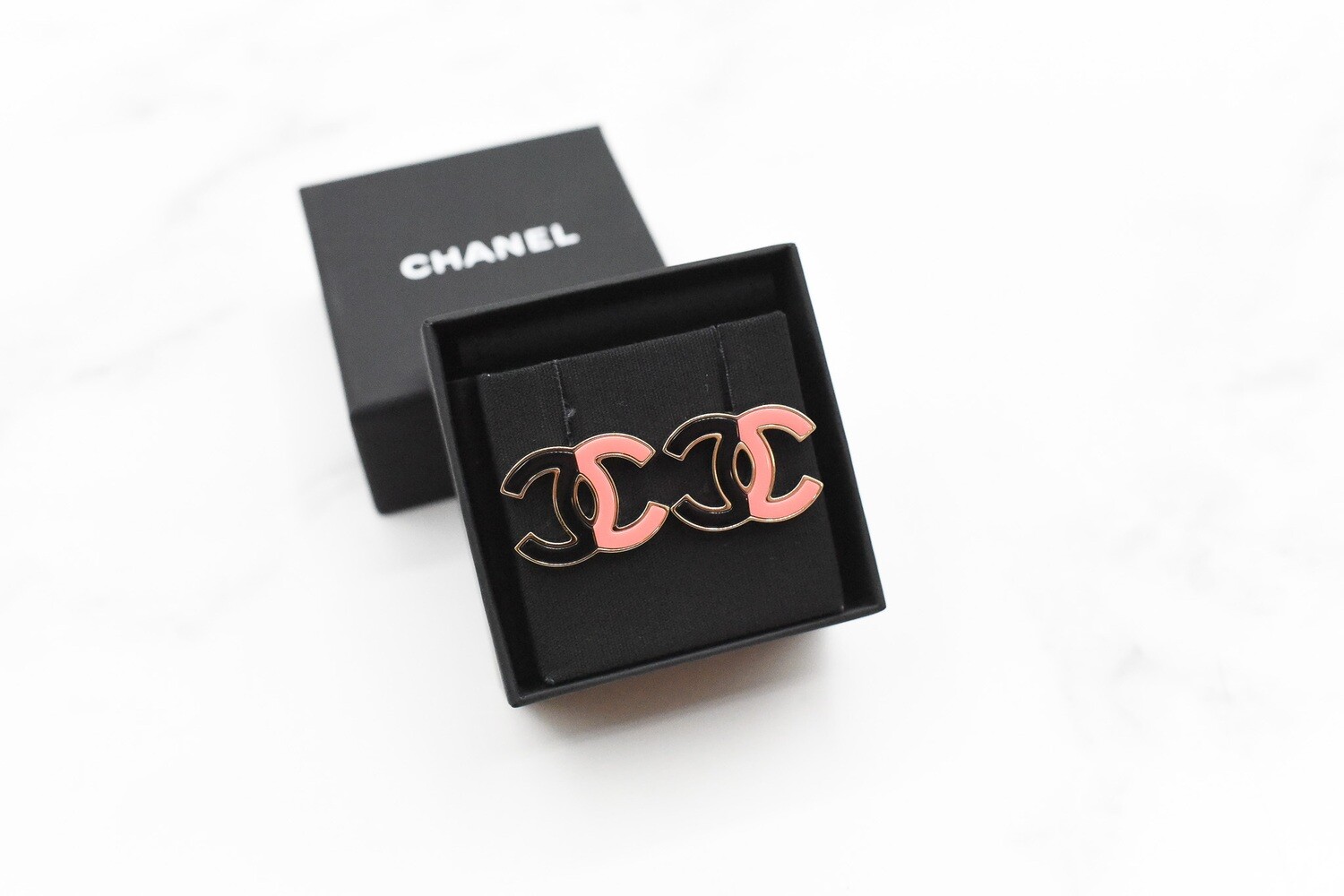 Chanel CreamRose Enamel CC Pearl Earrings  Mine  Yours
