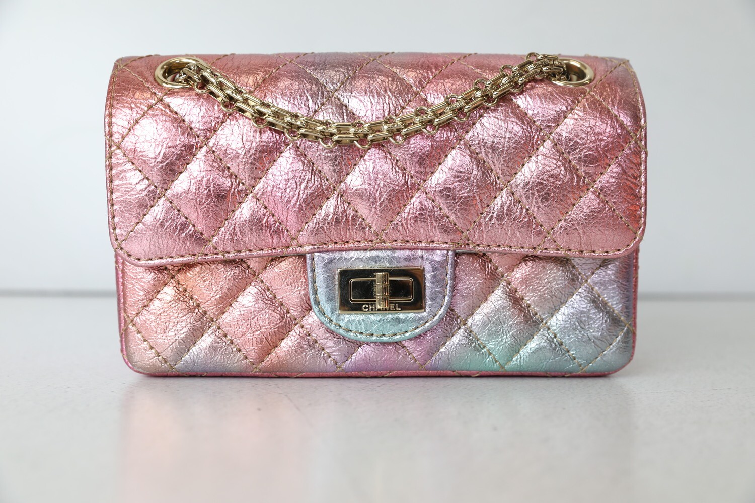 Chanel Rainbow Reissue 2.55 Flap Bag Quilted Multicolor Metallic
