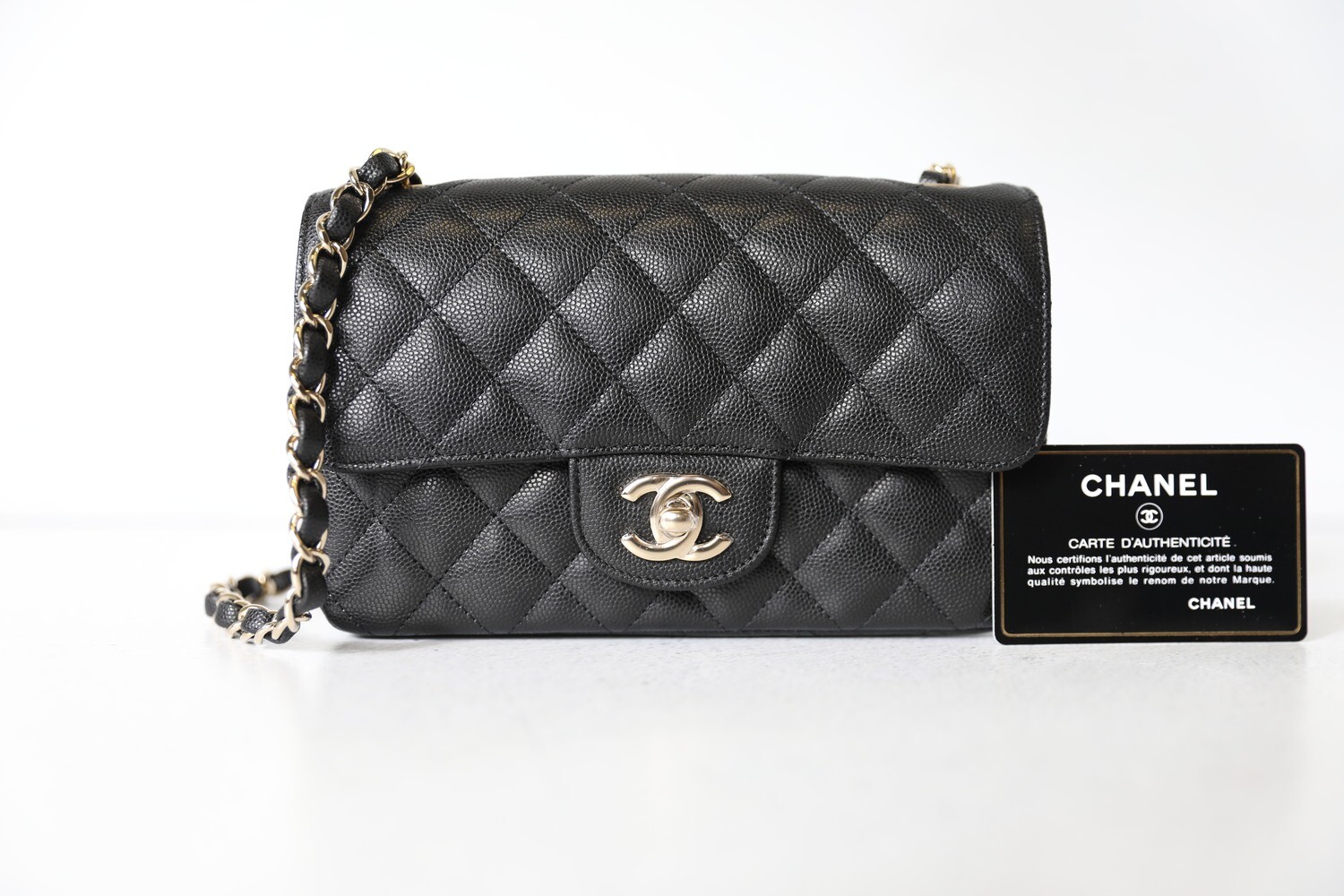 Chanel Classic Mini Rectangular, Black Caviar with Gold Hardware, New in  Box WA001 - Julia Rose Boston