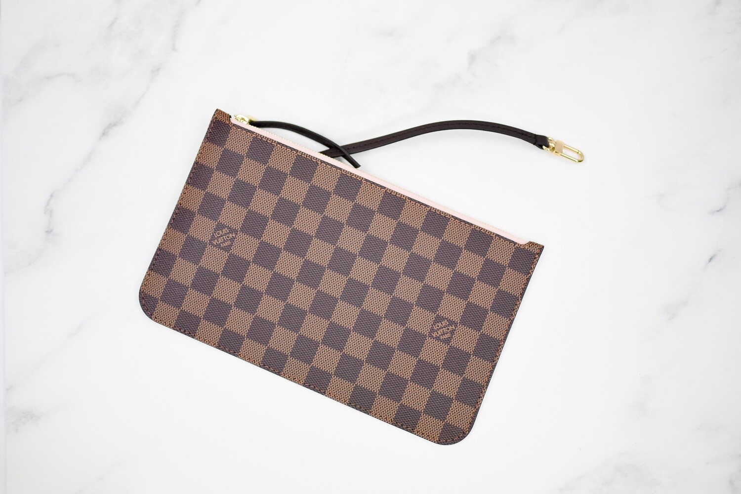Louis Vuitton Neverfull MM Damier Ebene Wristlet, New without