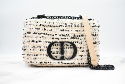 Dior Cargo Bag, Small, Beige Tweed with Black Hardware, New in Box GA001